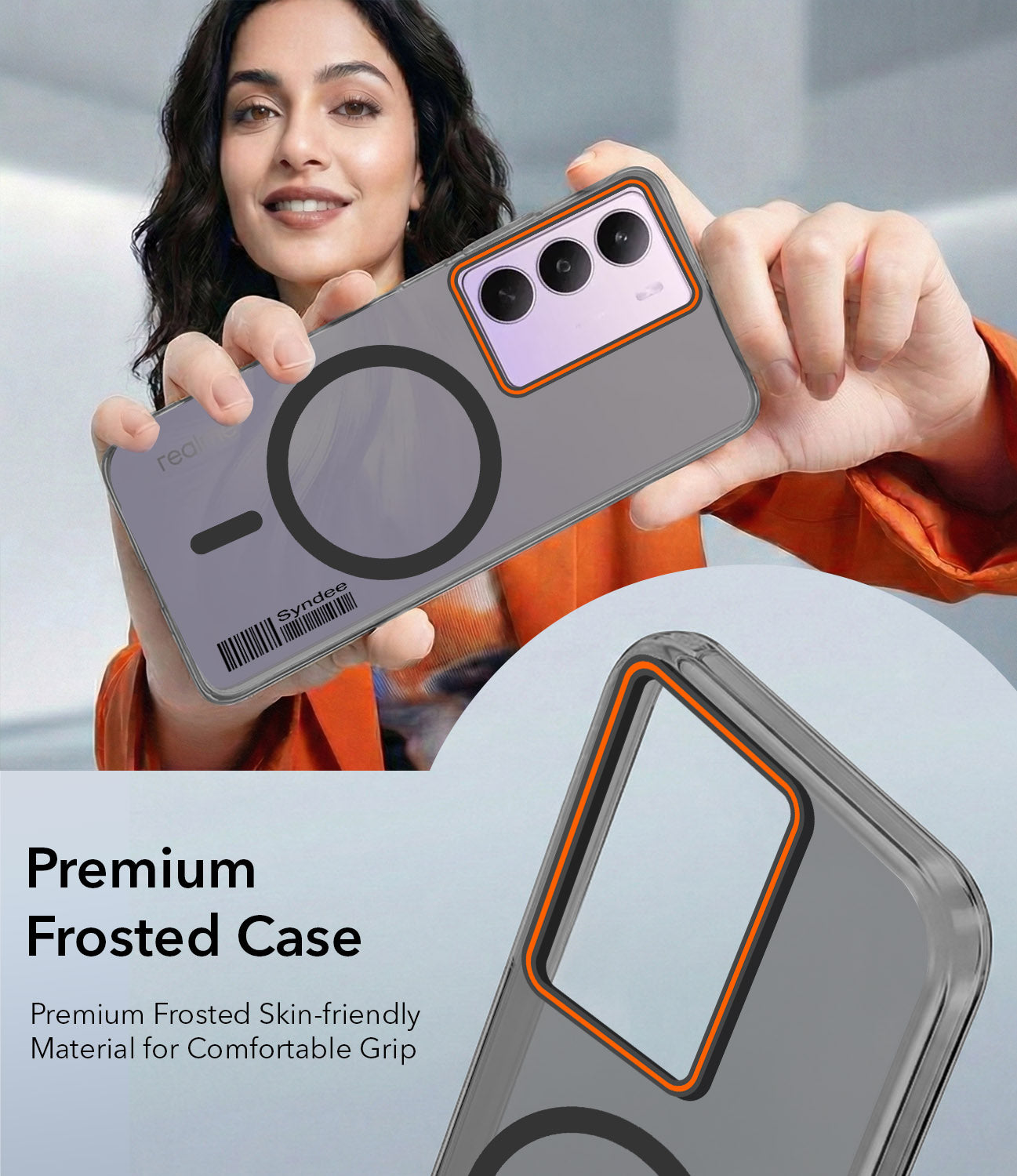 For Realme P3 lite Back Cover Case (Soft Touch | Camera Bump Protection | MagSafe Compatible | Matte Finish)