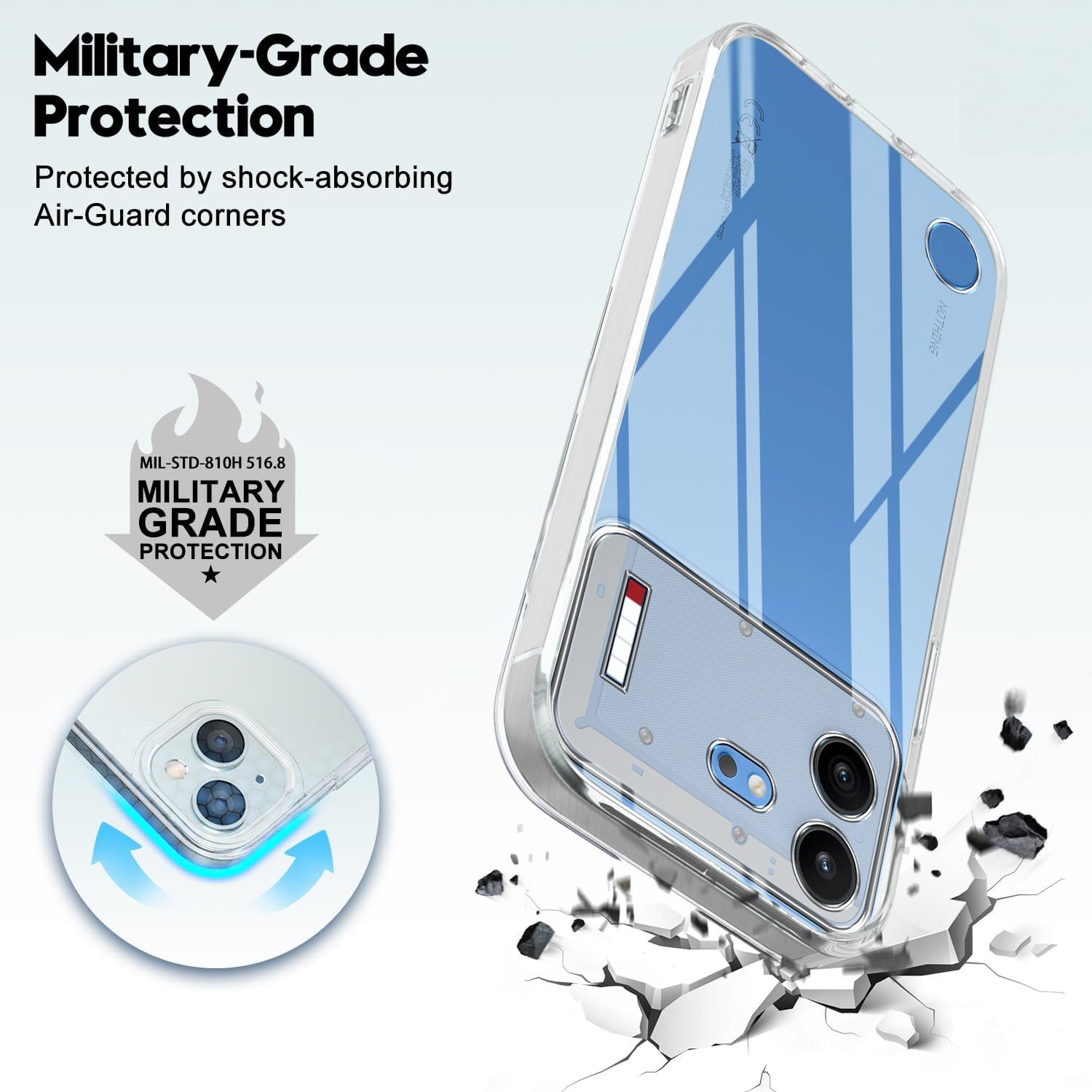 For Nothing Phone 4B Back Cover Case Silicone (Clear Shockproof Case with Camera Protection | Soft and Flexible | Transparent)