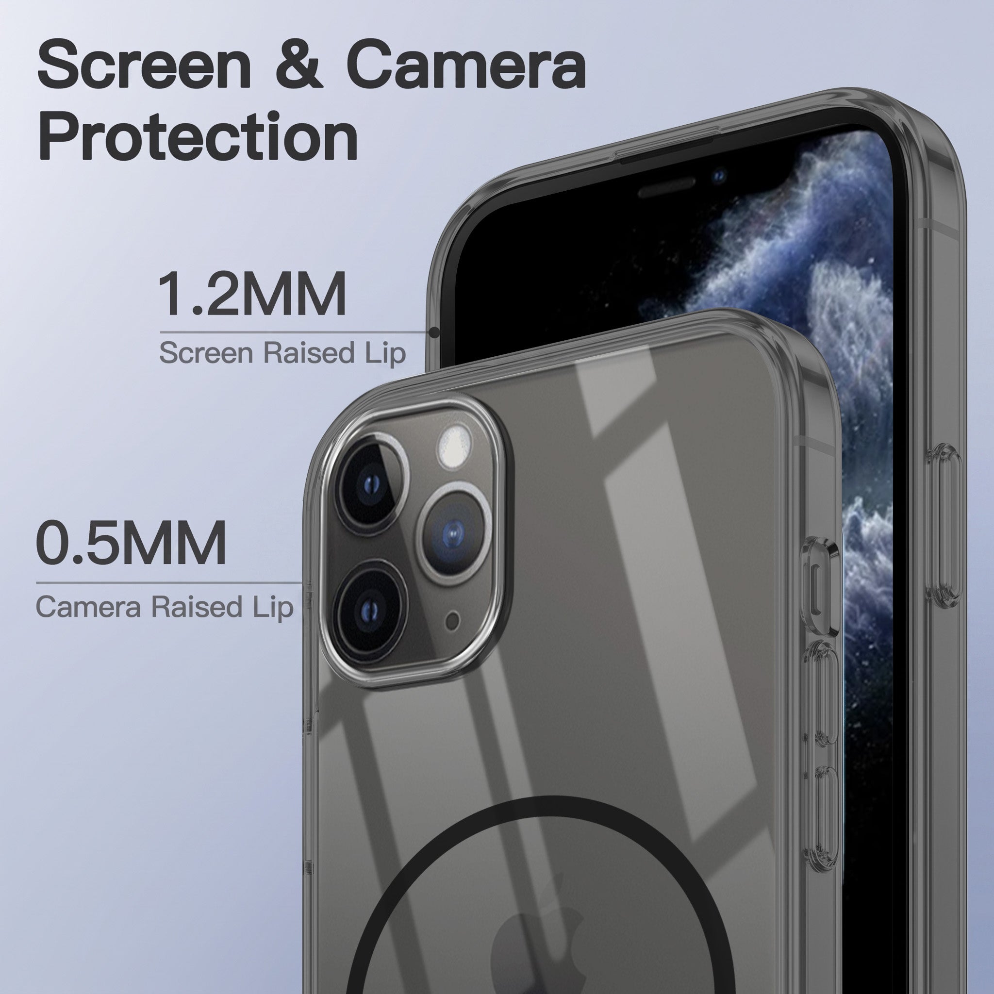For Apple iPhone 11 Pro Back Case Cover Crystal Anti Yellow (Unbreakable PC | MagSafe Wireless Charging Support |Camera Protection Bump)