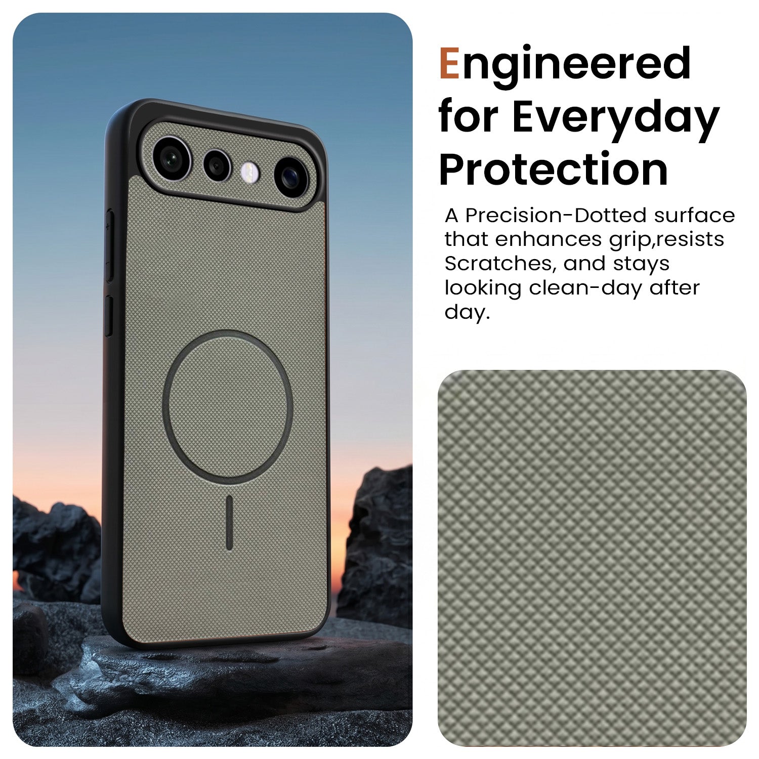 For X300 FE Back Cover Case PU Leather (Texture Grip Design | Professional Minimalist | Camera Protection | Soft and Flexible)