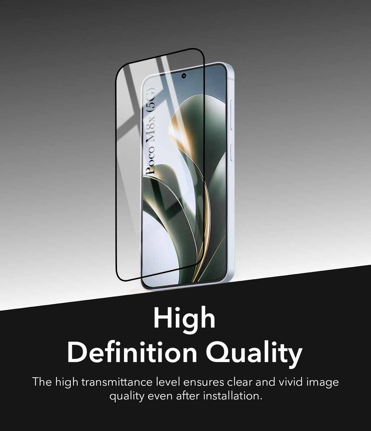 (Pack of 2) Tempered Glass For Poco M8X 5G Military-Grade Gorilla Tempered Glass Screen Protector With Installation Kit | Shatterproof, Full Coverage, HD Clear, Scratch Resistant