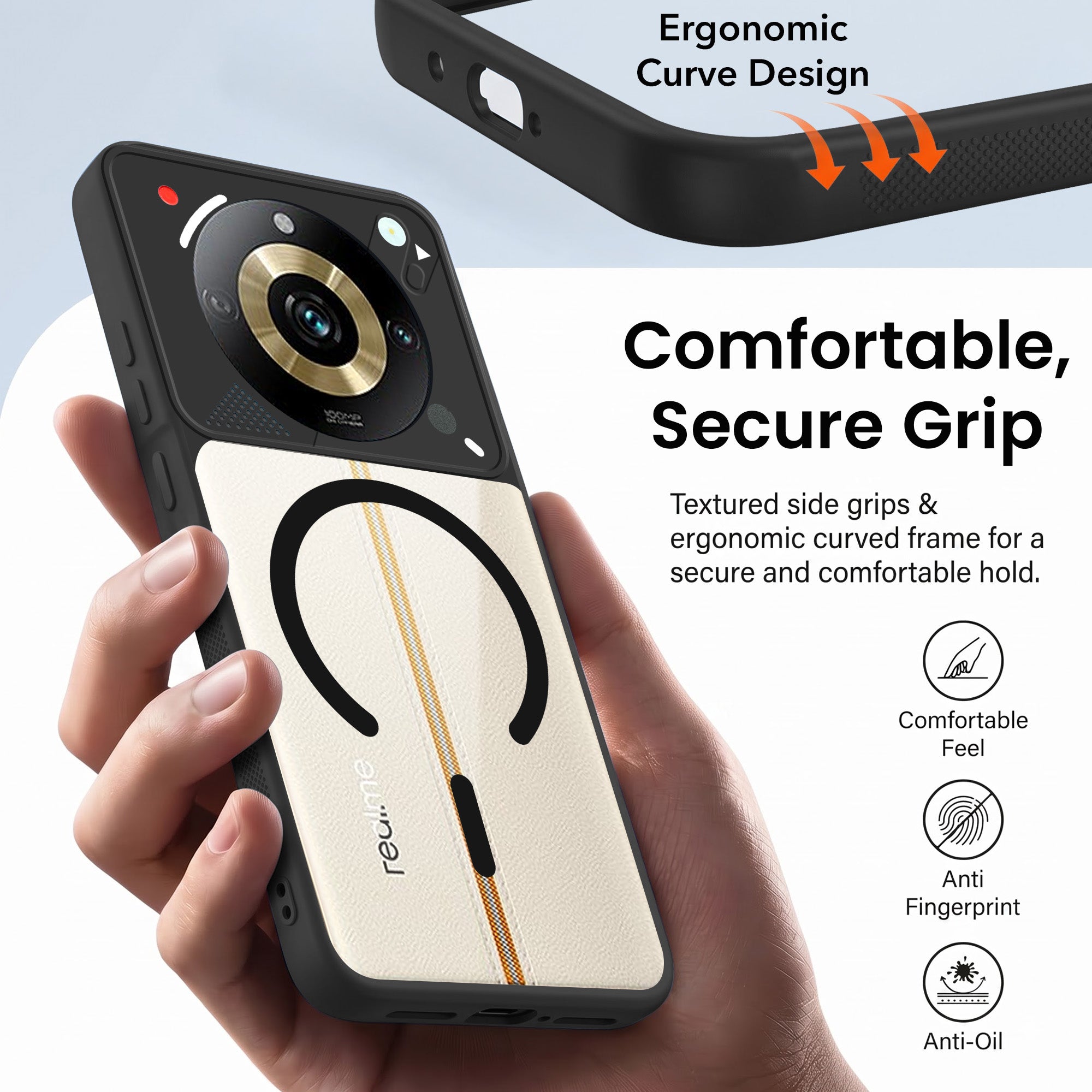 For Realme 11 Pro 5G | Realme 11 Pro Plus 5G Back Cover Case Lifetime Anti-Yellow Clear (Camera Protection | Side Grip | Wireless MagSafe Compatible)