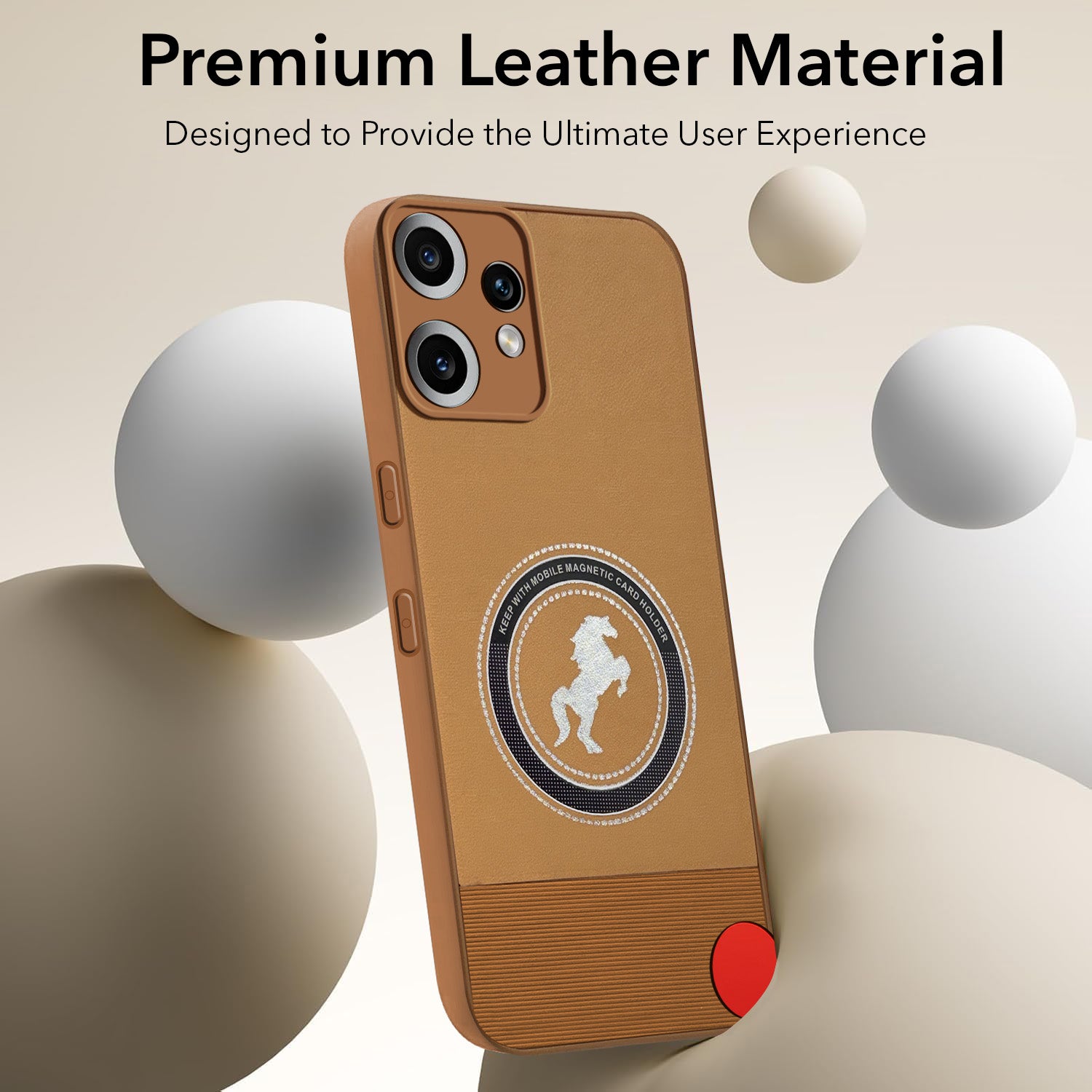 For Nothing CMF Phone 2 Pro Back Cover Case PU Leather Finish (Professional Minimalist Texture | MagSafe Compatile | Camera Protection | Sleek Sober Formal)