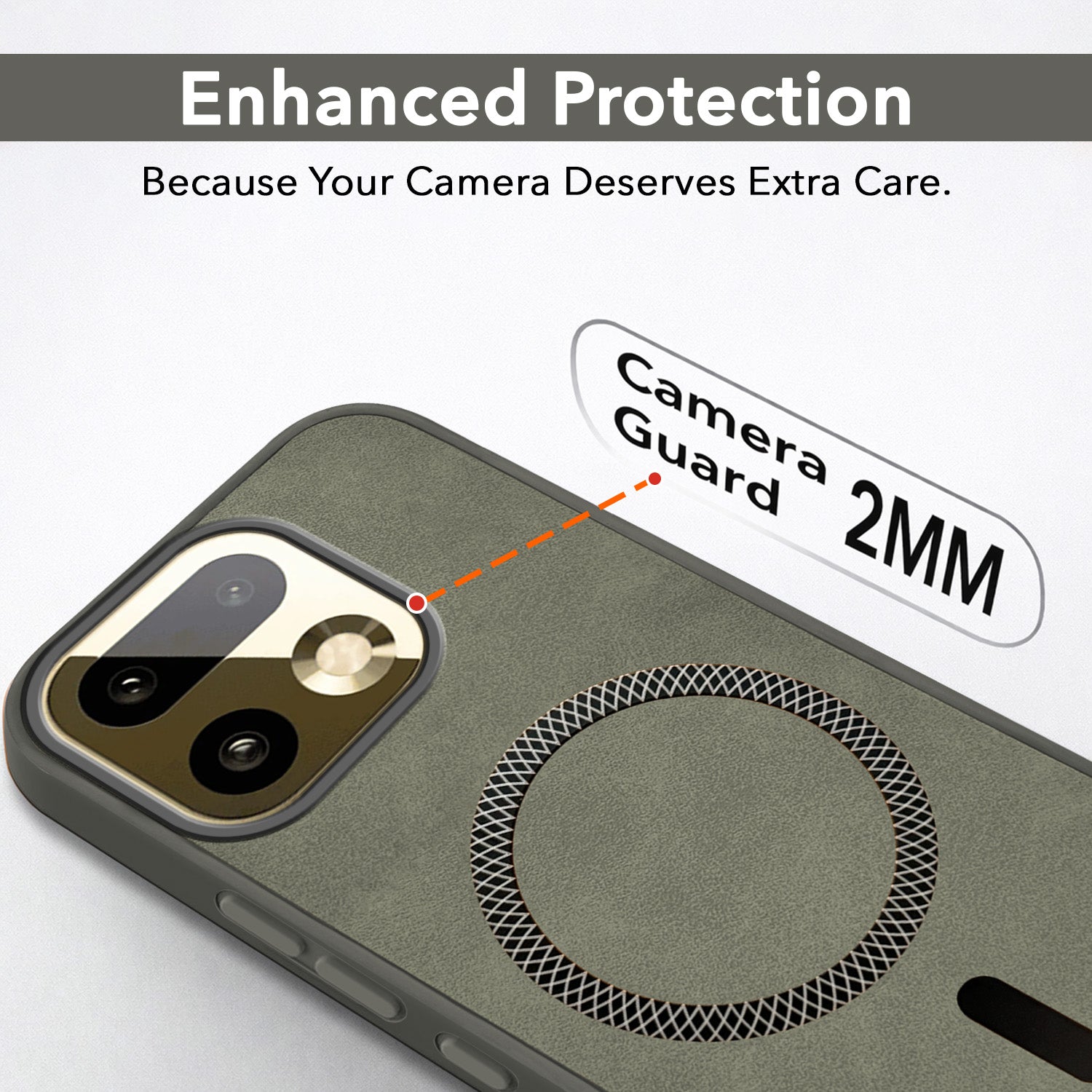 For Realme 16 Pro Plus 5G Back Cover Case Leather Finish (MagSafe Compatible Wireless Charging | Soft Touch | Camera Bump Protection)