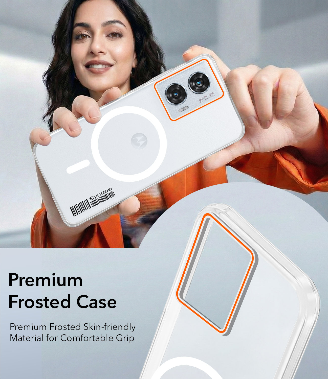 For Motorola Moto Edge 50 Fusion Back Cover Case (Soft Touch | Camera Bump Protection | MagSafe Compatible | Matte Finish)