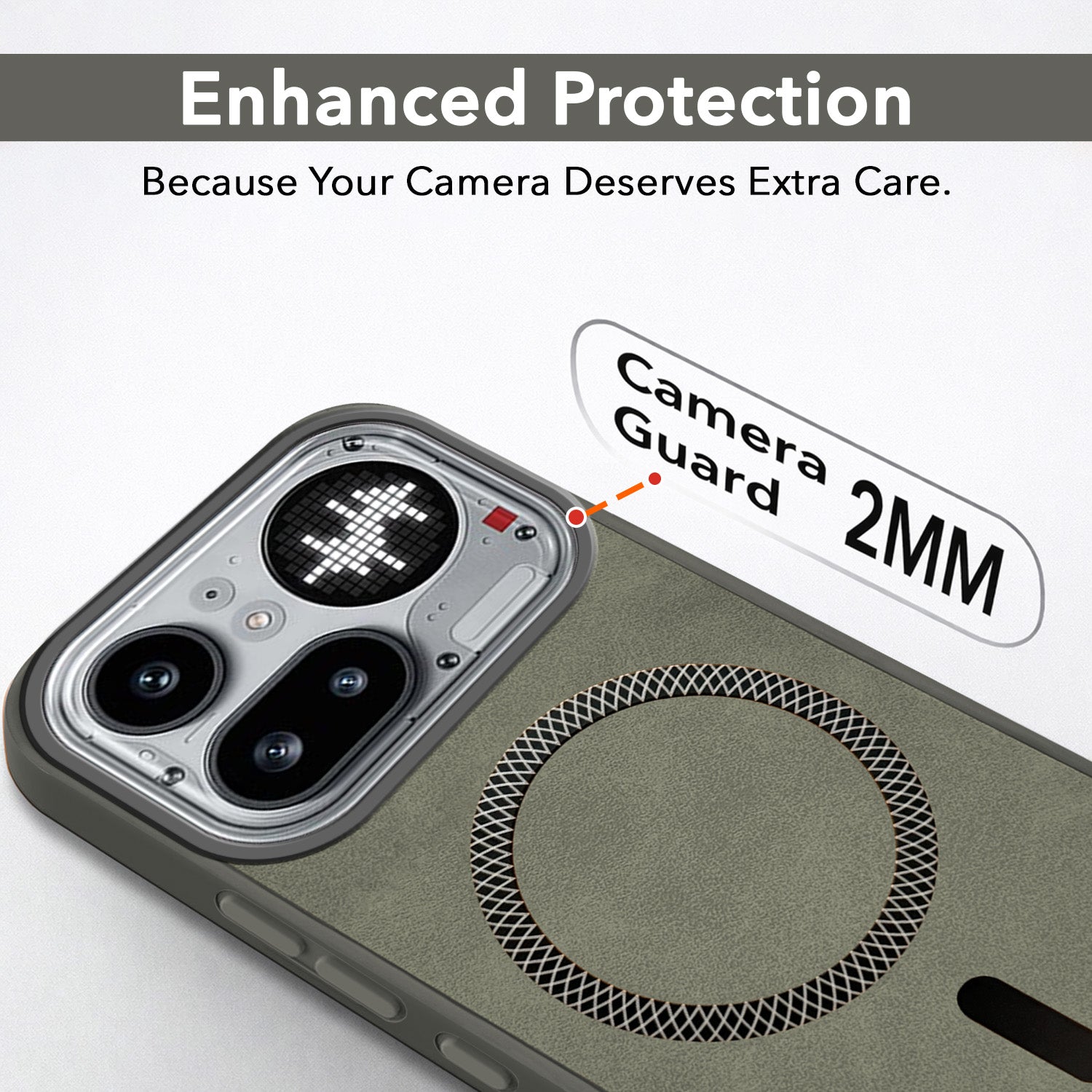 For Nothing Phone 4A Pro 5G Back Cover Case Leather Finish (MagSafe Compatible Wireless Charging | Soft Touch | Camera Bump Protection)
