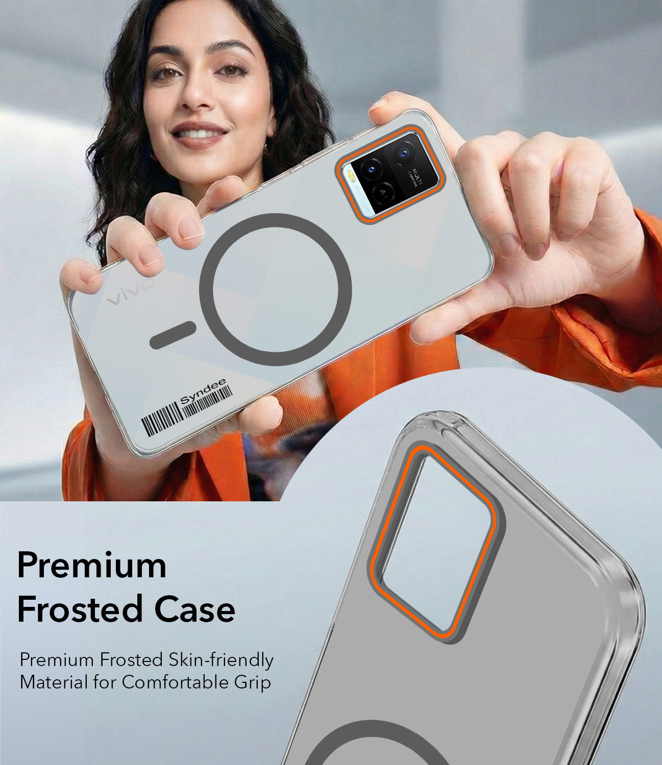 For Vivo Y21 2021 Back Cover Case (Soft Touch | Camera Bump Protection | MagSafe Compatible | Matte Finish)