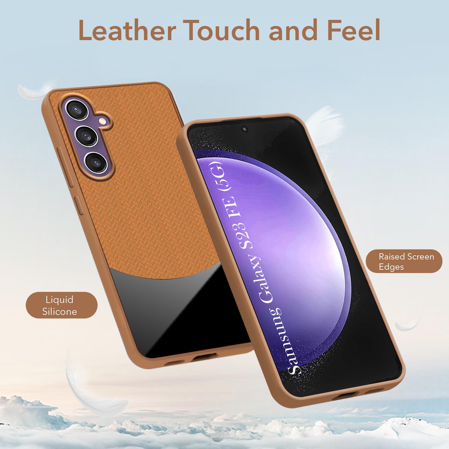 For Samsung Galaxy S23 FE 5G Back Cover Case (Elegant PU Leather Finish | Premium Minimalist Professional | Camera Protection Bump)