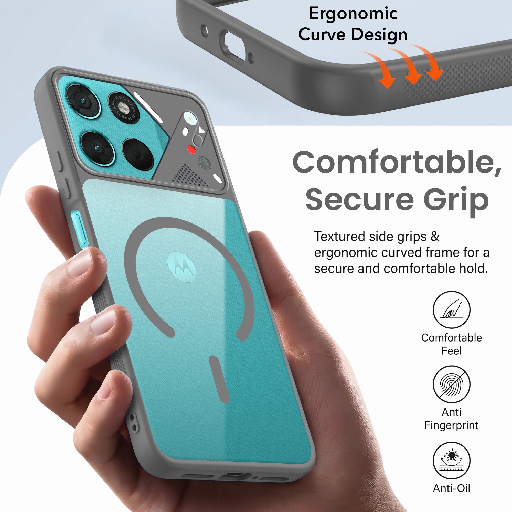 For Motorola Moto G67 Power | G57 Power Back Cover Case Lifetime Anti-Yellow Clear (Camera Protection | Side Grip | Wireless MagSafe Compatible)