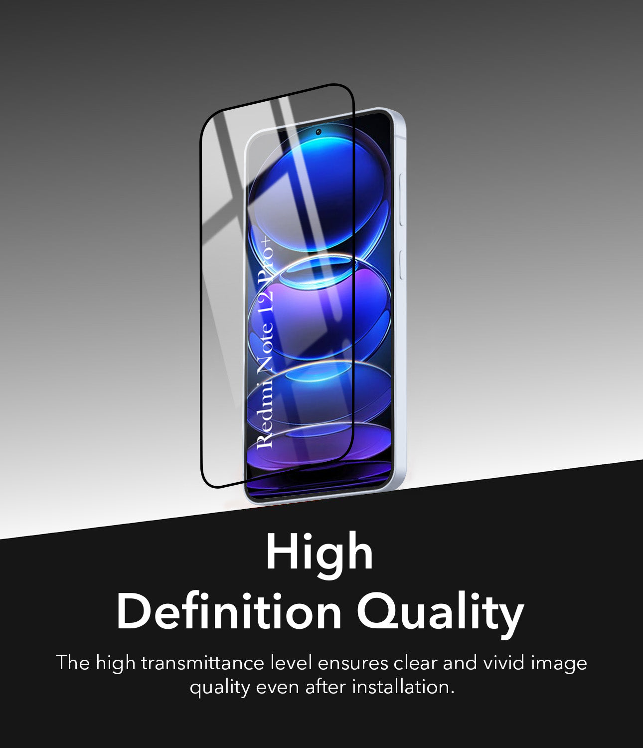 (Pack of 2) Tempered Glass For Redmi Note 12 Pro Plus Military-Grade Gorilla Screen Protector With Installation Kit | Shatterproof, Full Coverage, HD Clear, Scratch Resistant