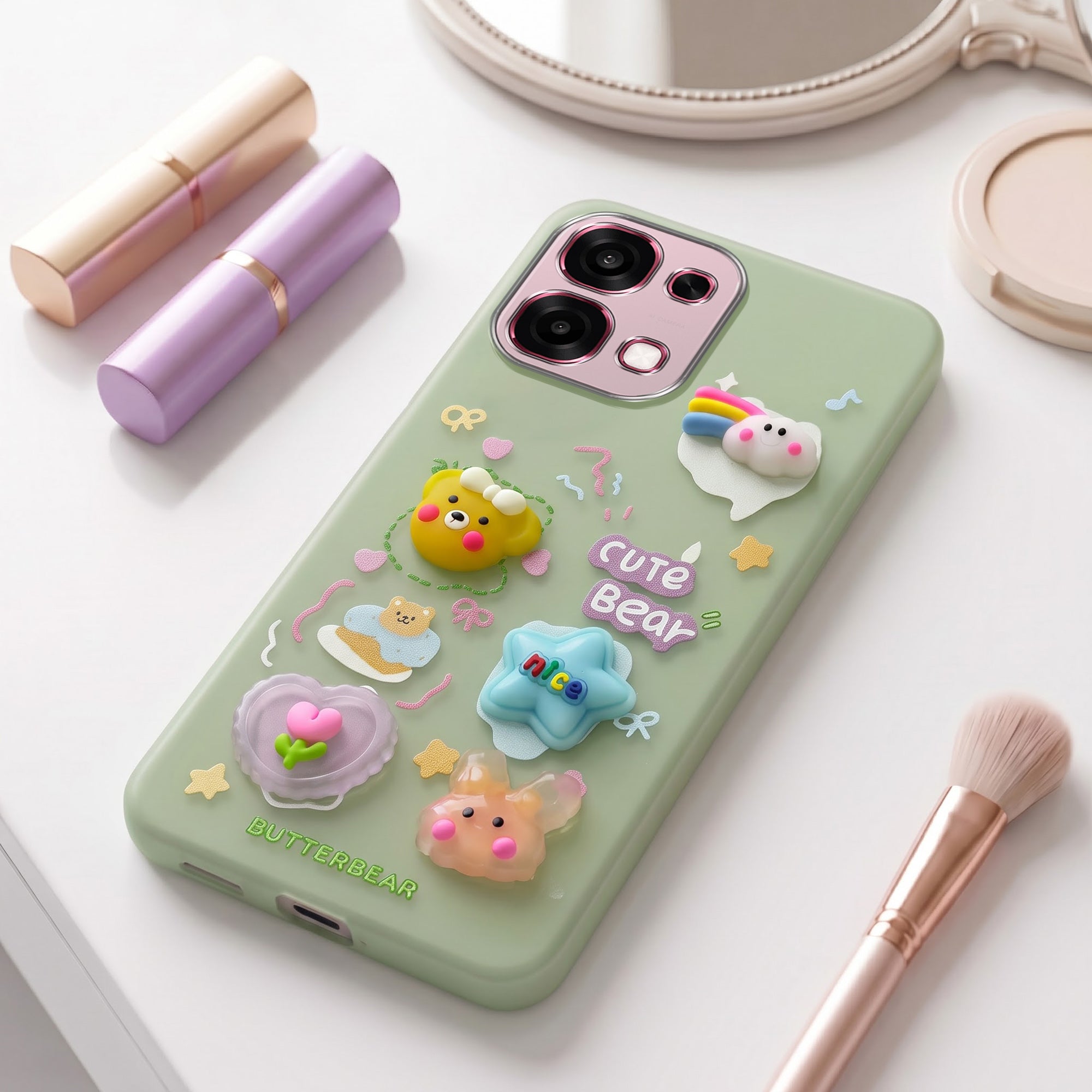 For Oppo F31 5G | Oppo F33 5G Back Cover Case (3D Cute Cartoons | Hard Back Side Soft | Matte Premium Finish | HD Printing)