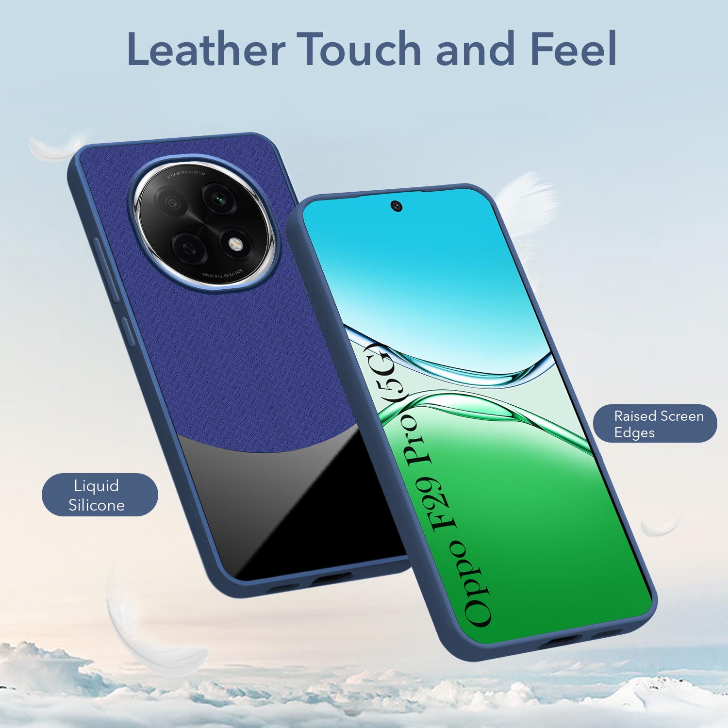 For Oppo F29 Pro Back Cover Case (Elegant PU Leather Finish | Premium Minimalist Professional | Camera Protection Bump)