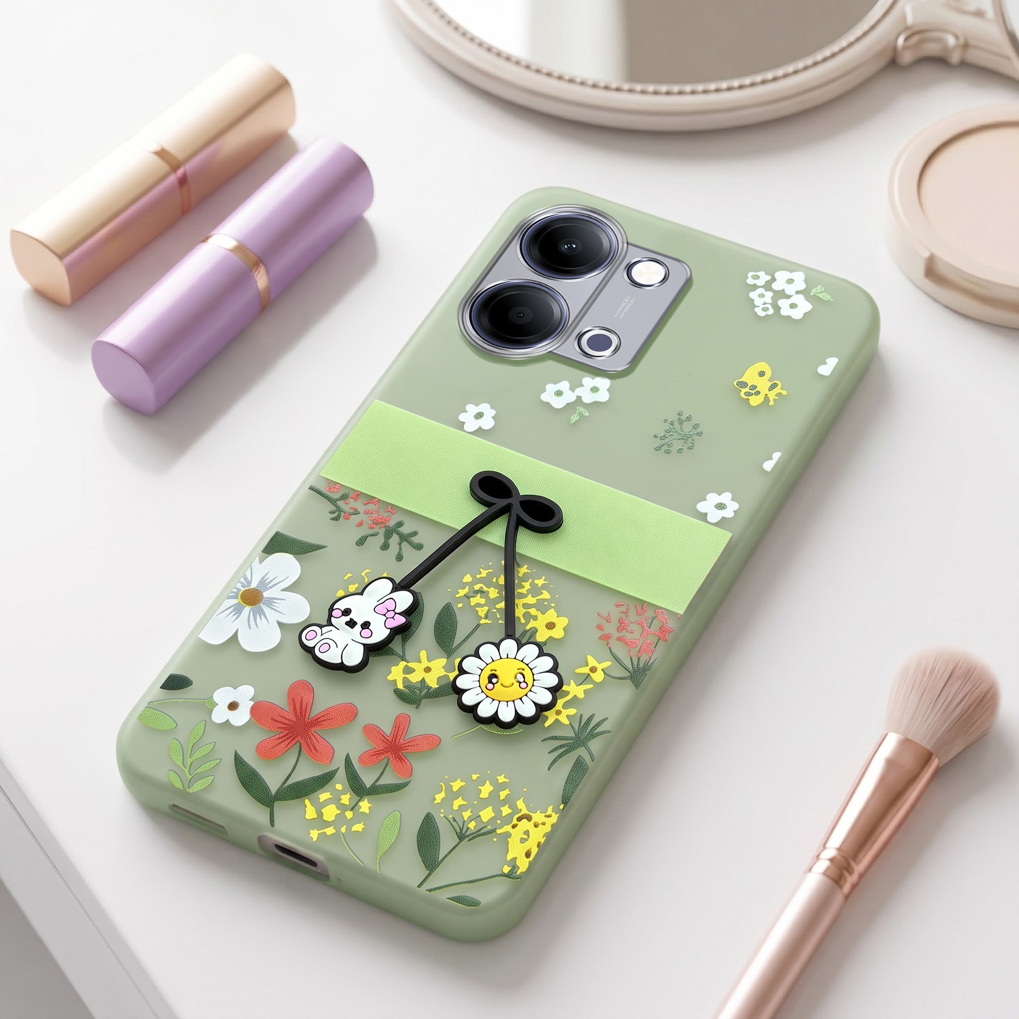 For Vivo Y11 | Vivo Y21 5G Back Cover Case (3D Cute Cartoons | Hard Back Side Soft | Matte Premium Finish | HD Printing)