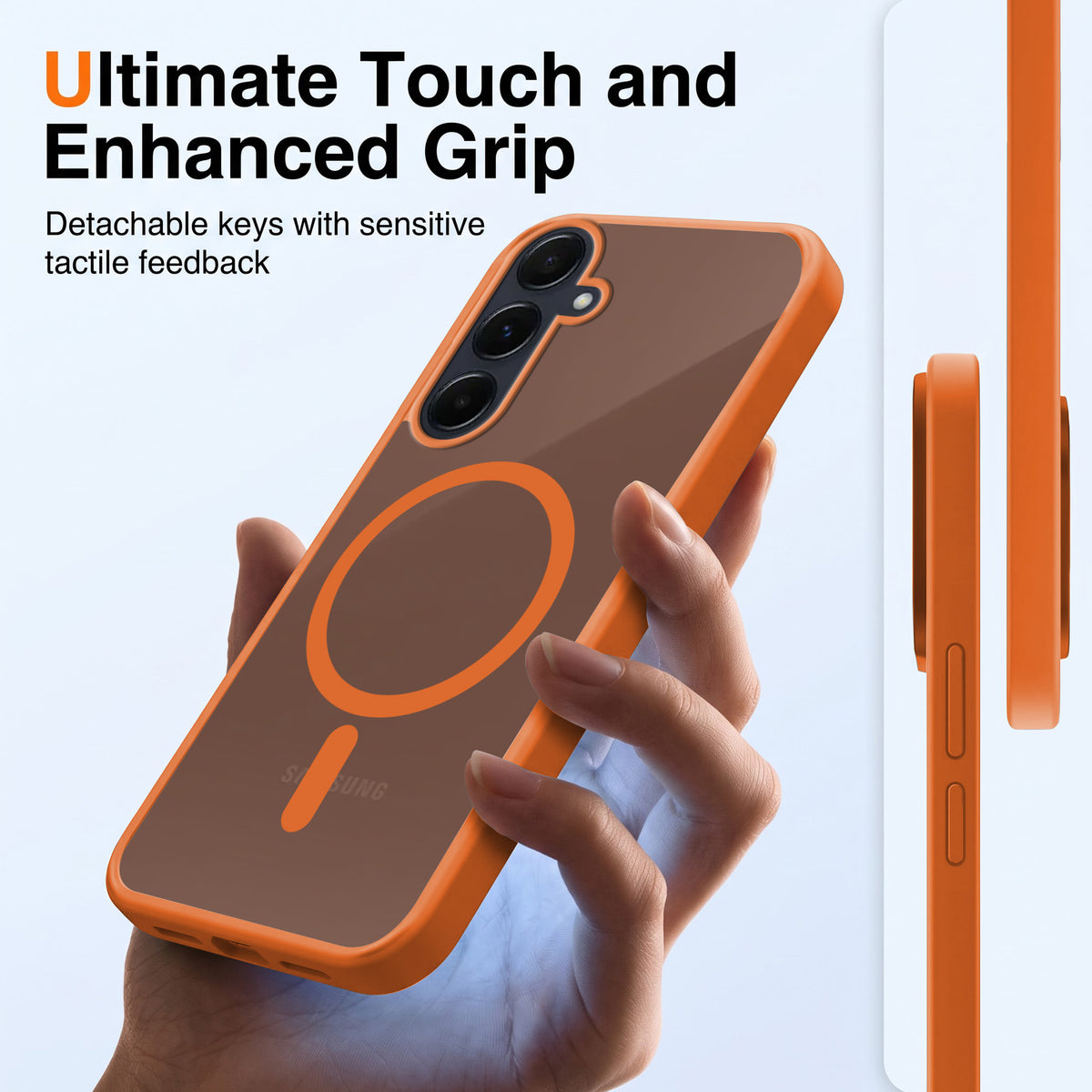 For Samsung Galaxy A55 5G Matte Finish Back Case Cover (MagSafe Compatible | Translucent Soft Touch | Slim and Unbreakable)