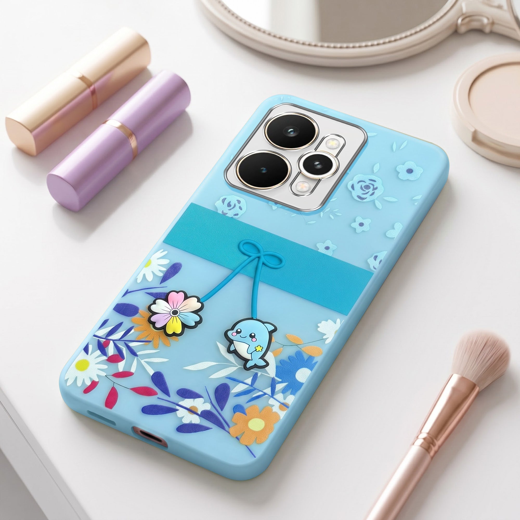 For Realme 15 Back Cover Case (3D Cute Cartoons | Hard Back Side Soft | Matte Premium Finish | HD Printing)