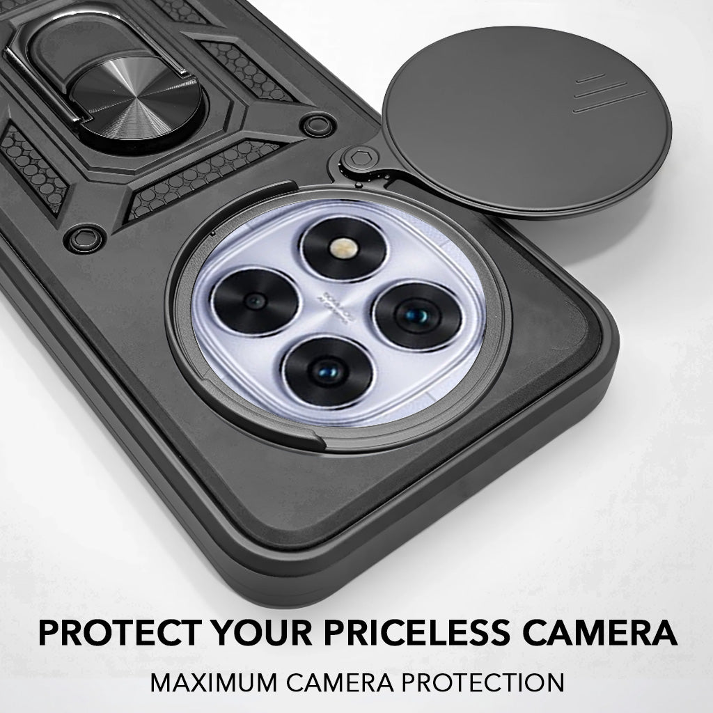 For Redmi Note 14 Pro Back Cover Case (Hybrid Dual Armor Polycarbonate)