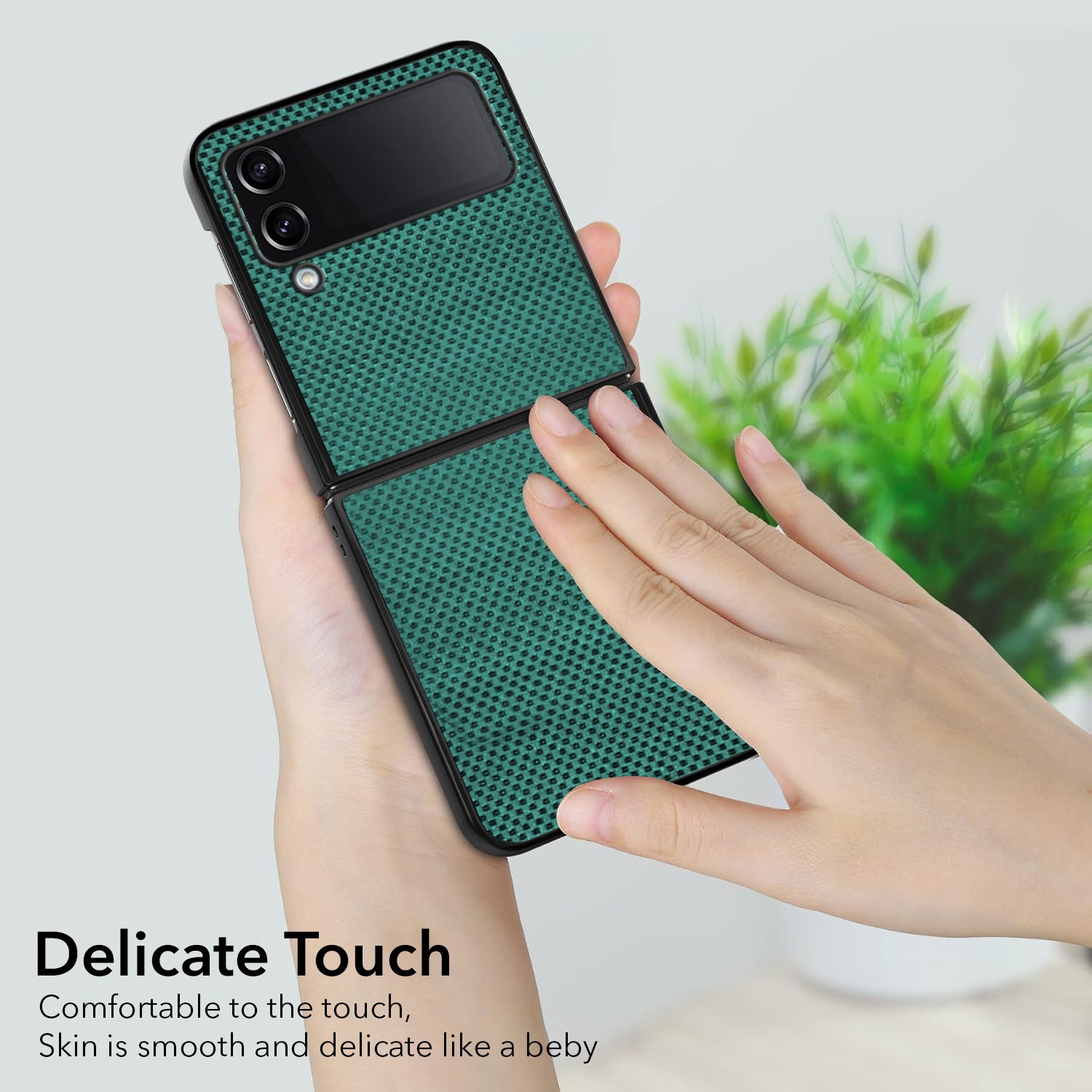 For Samsung Galaxy Z Flip 4 5G Back Flip Case Cover (Craft Printed Design | Hybrid Texture | Inside Microfiber Cloth)