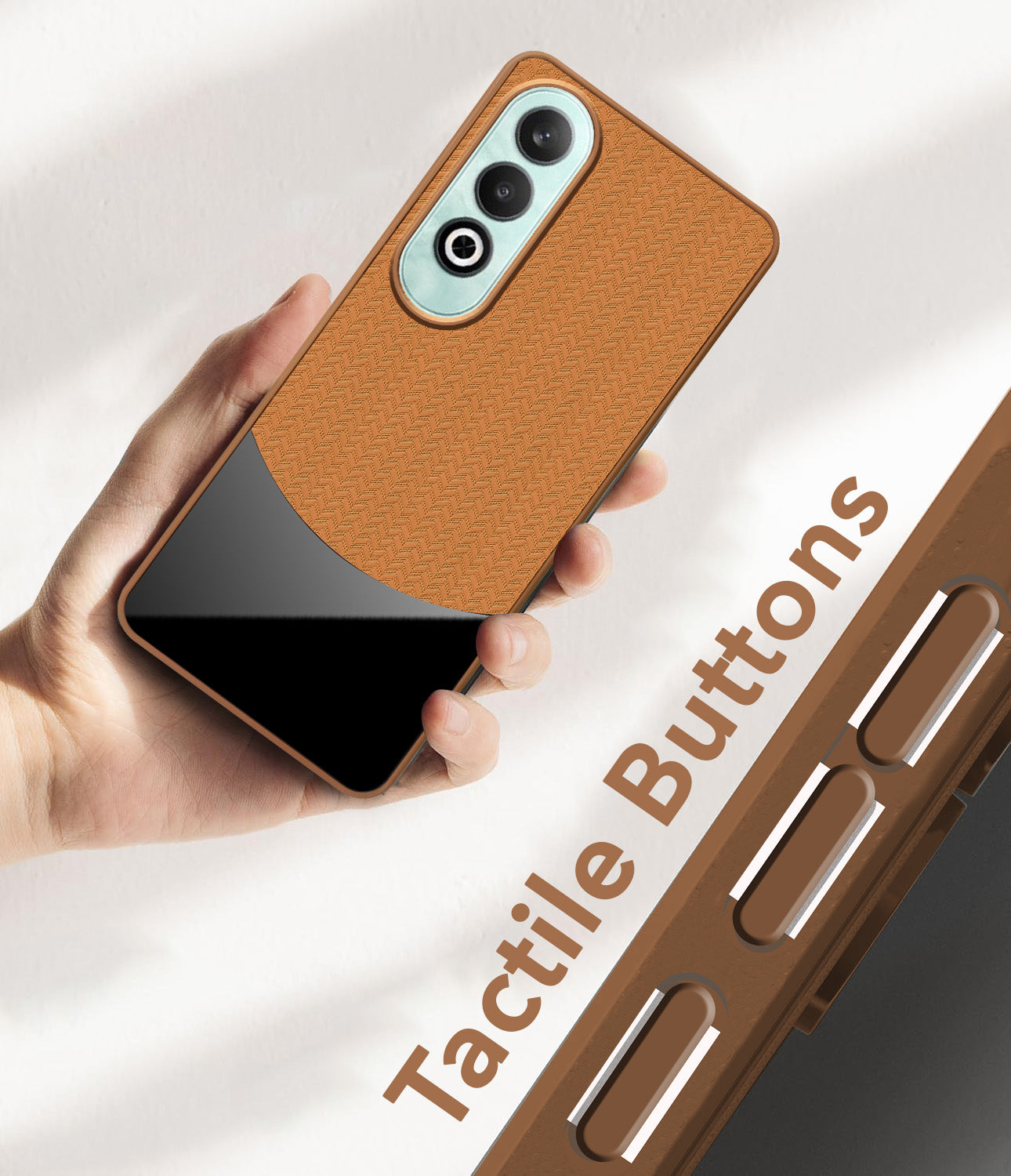 For Oneplus Nord CE 4 Back Cover Case (Elegant PU Leather Finish | Premium Minimalist Professional | Camera Protection Bump)