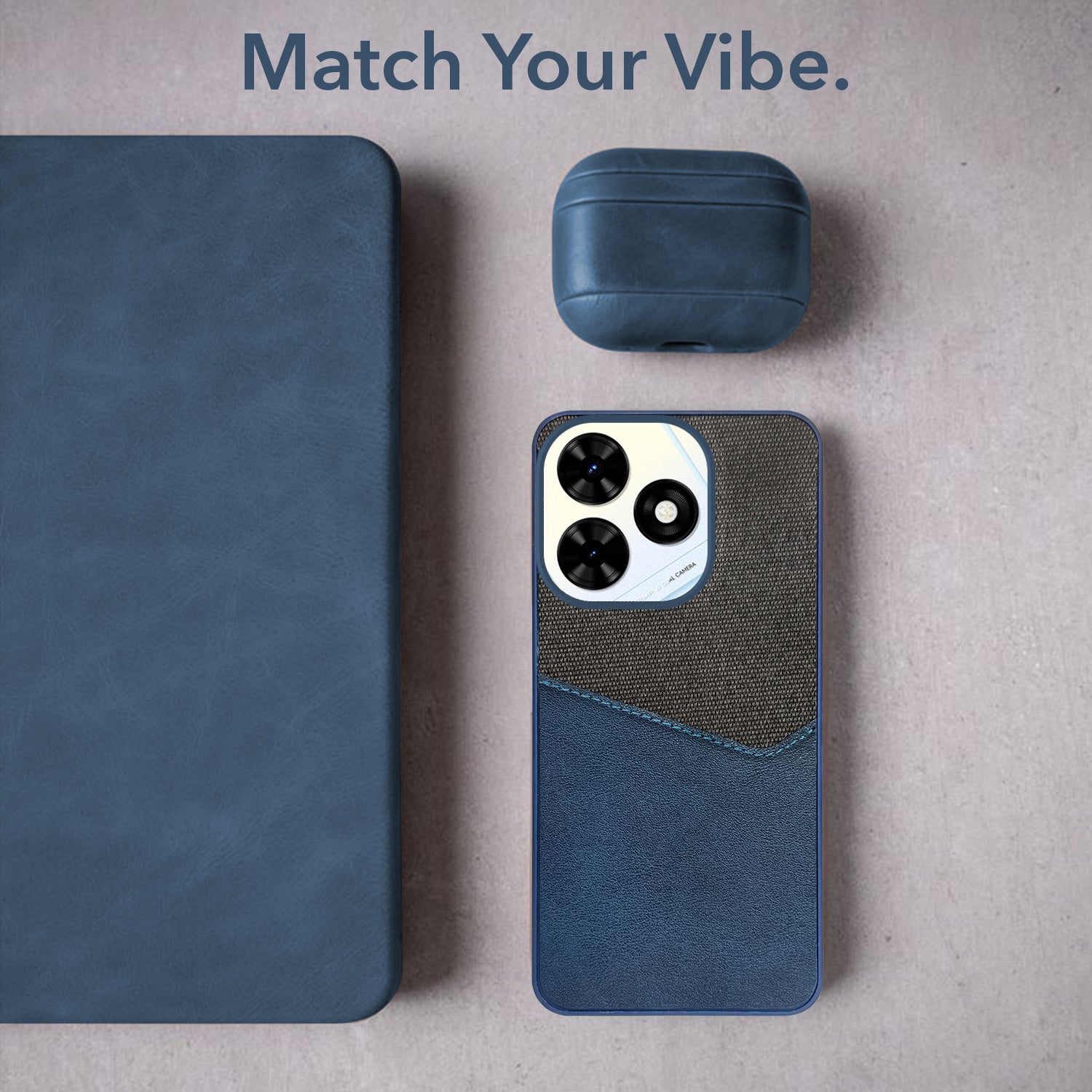 For Tecno Pop 8 Back Cover Case (Dual PU Leather Stitch | Professional Minimalist | Soft and Flexible)