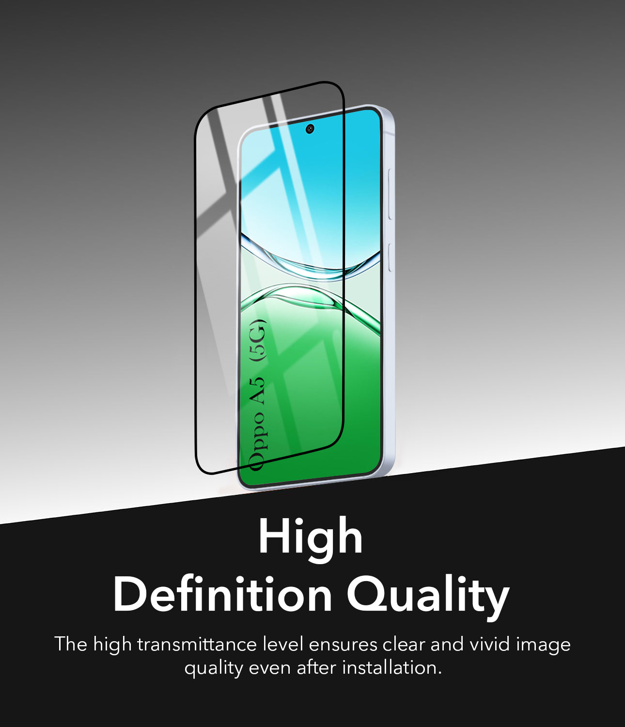 Tempered Glass For Oppo A5 5G Military-Grade Gorilla Screen Protector With Installation Kit | Shatterproof, Full Coverage, HD Clear, Scratch Resistant (Pack of 1)