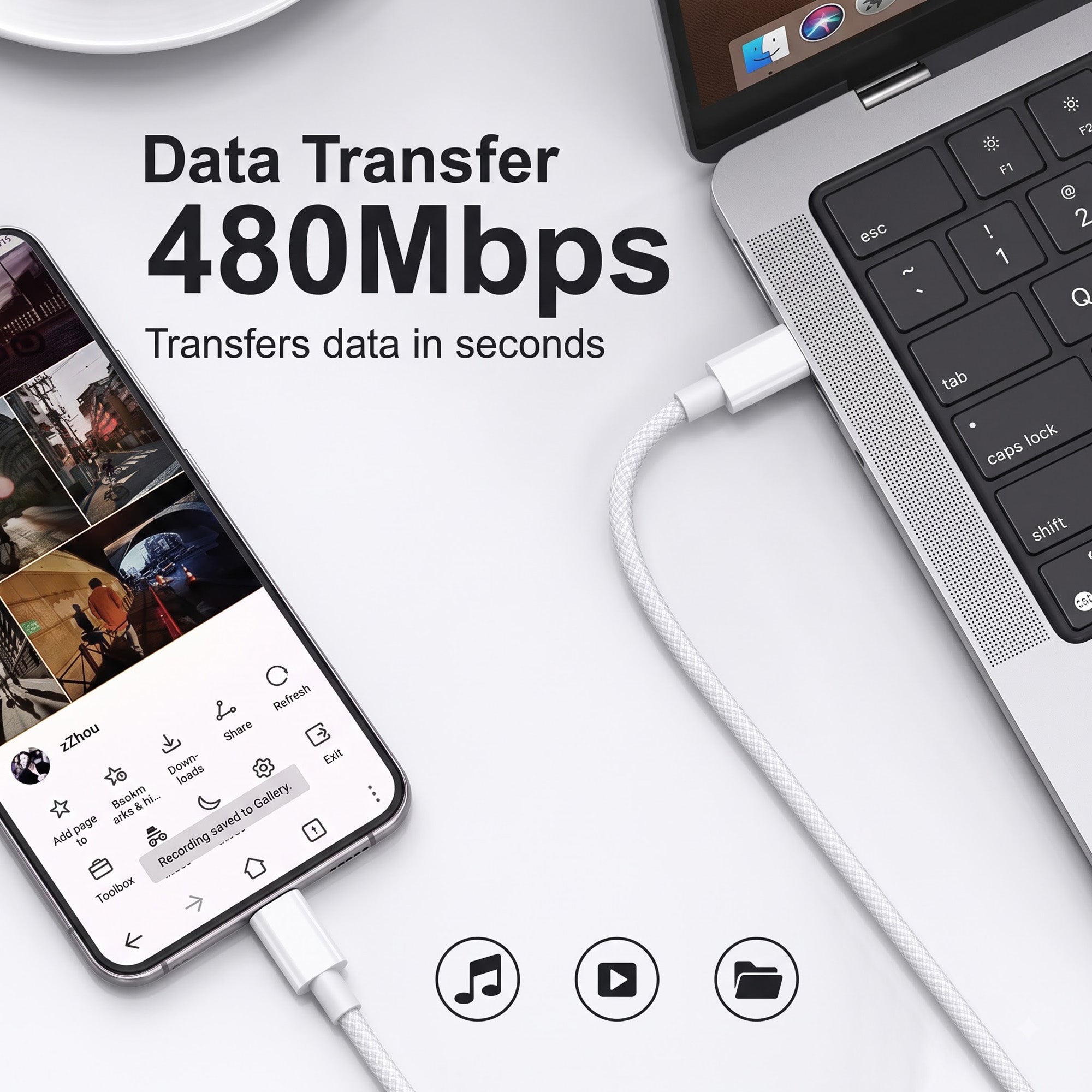 Fast Charging Cable | Power Up with Fast Charging & Data Transfer