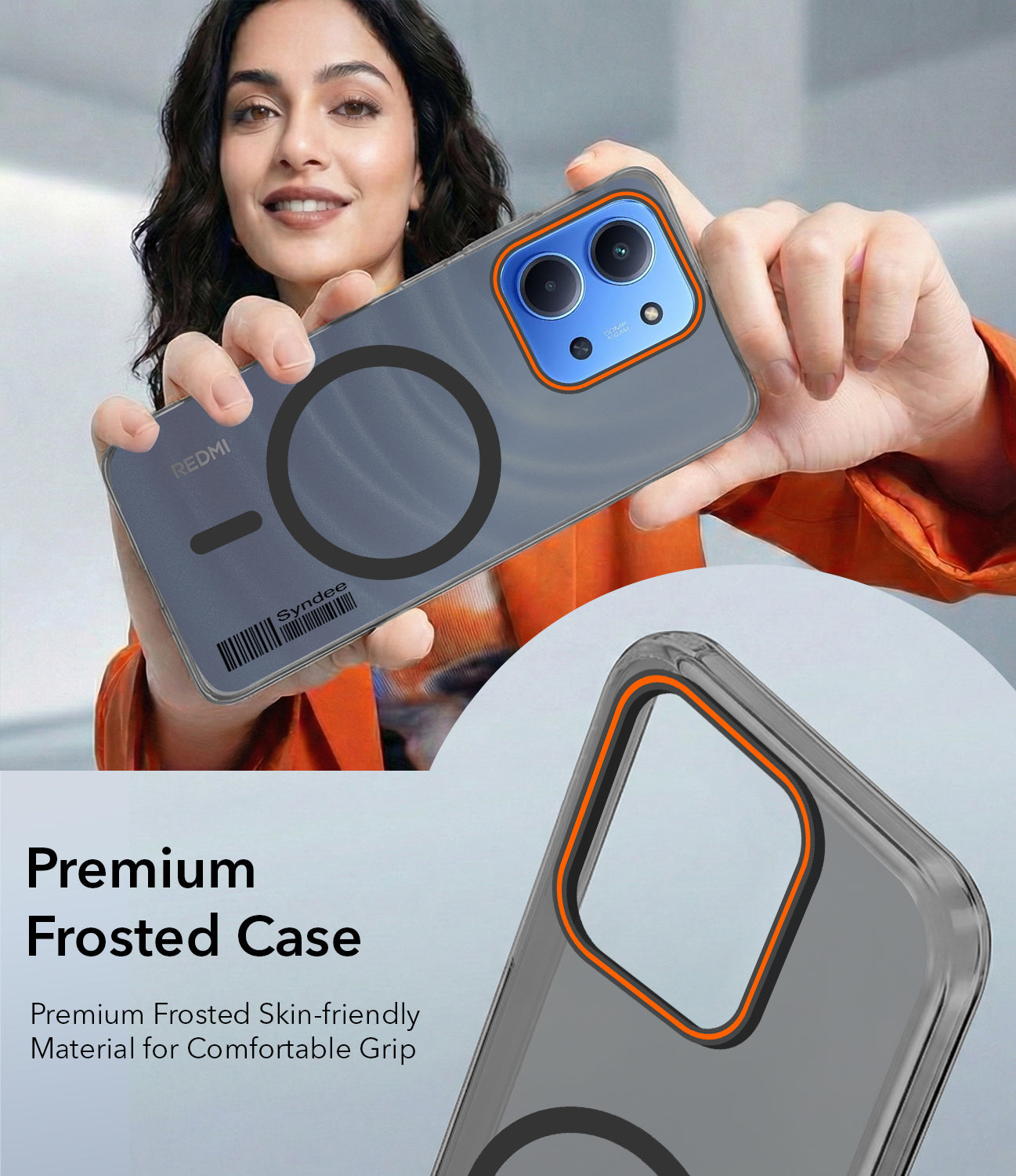 For Redmi 15C Back Cover Case (Soft Touch | Camera Bump Protection | MagSafe Compatible | Matte Finish)