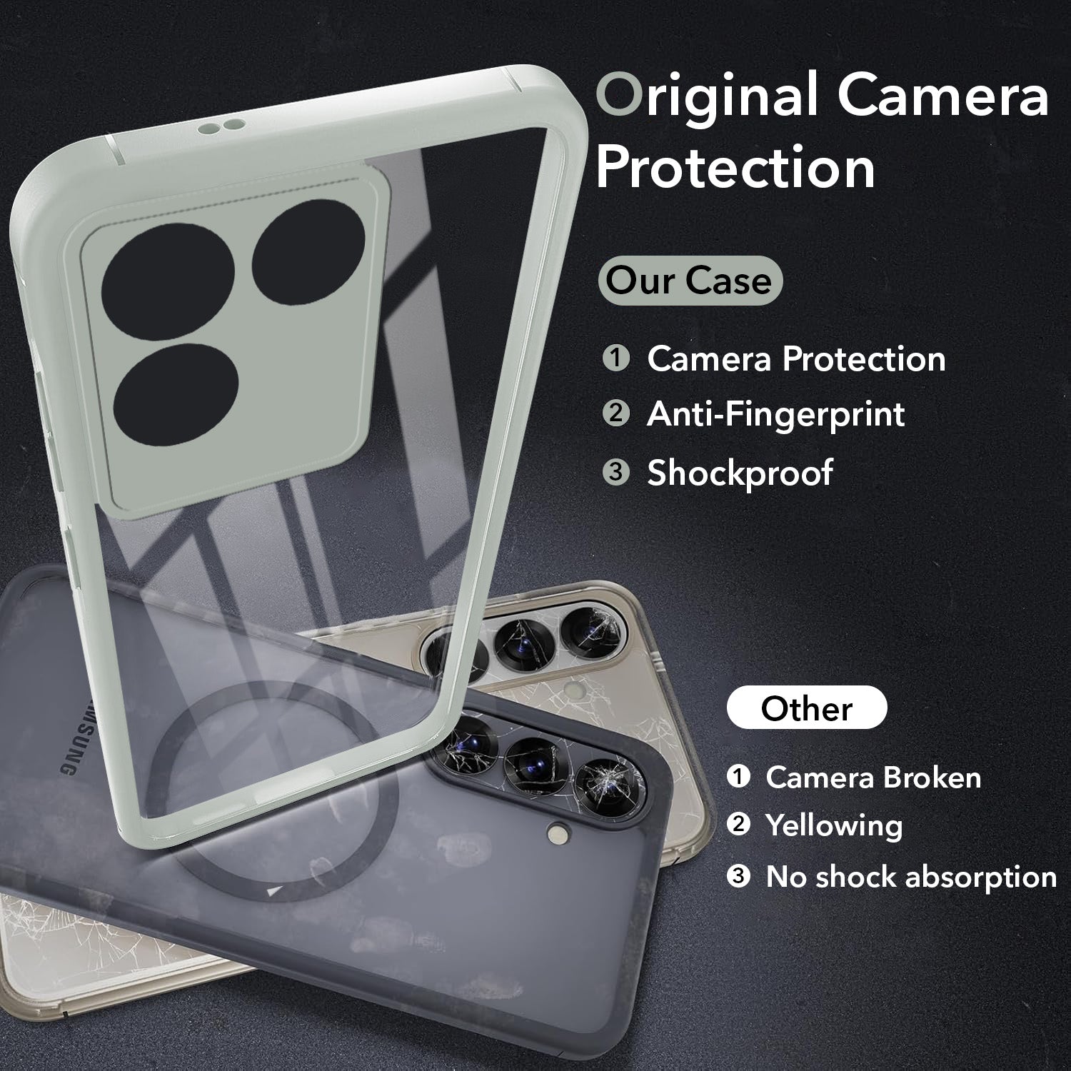 For Vivo T2 Pro Back Cover Case Ultra-Hybrid (Lifetime Anti Yellow | Anti Scratch | Crystal Clear Shockproof)