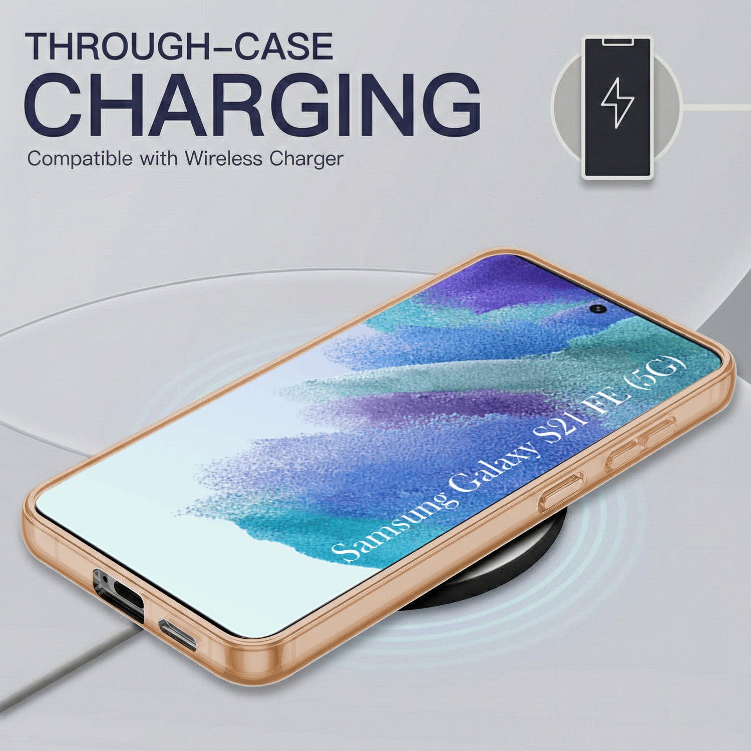 For Samsung Galaxy S21 FE 5G Back Cover Case Silicone (Slim Paper Thin | Camera Protection Bump | Minimalist Professional | Soft Flexible)