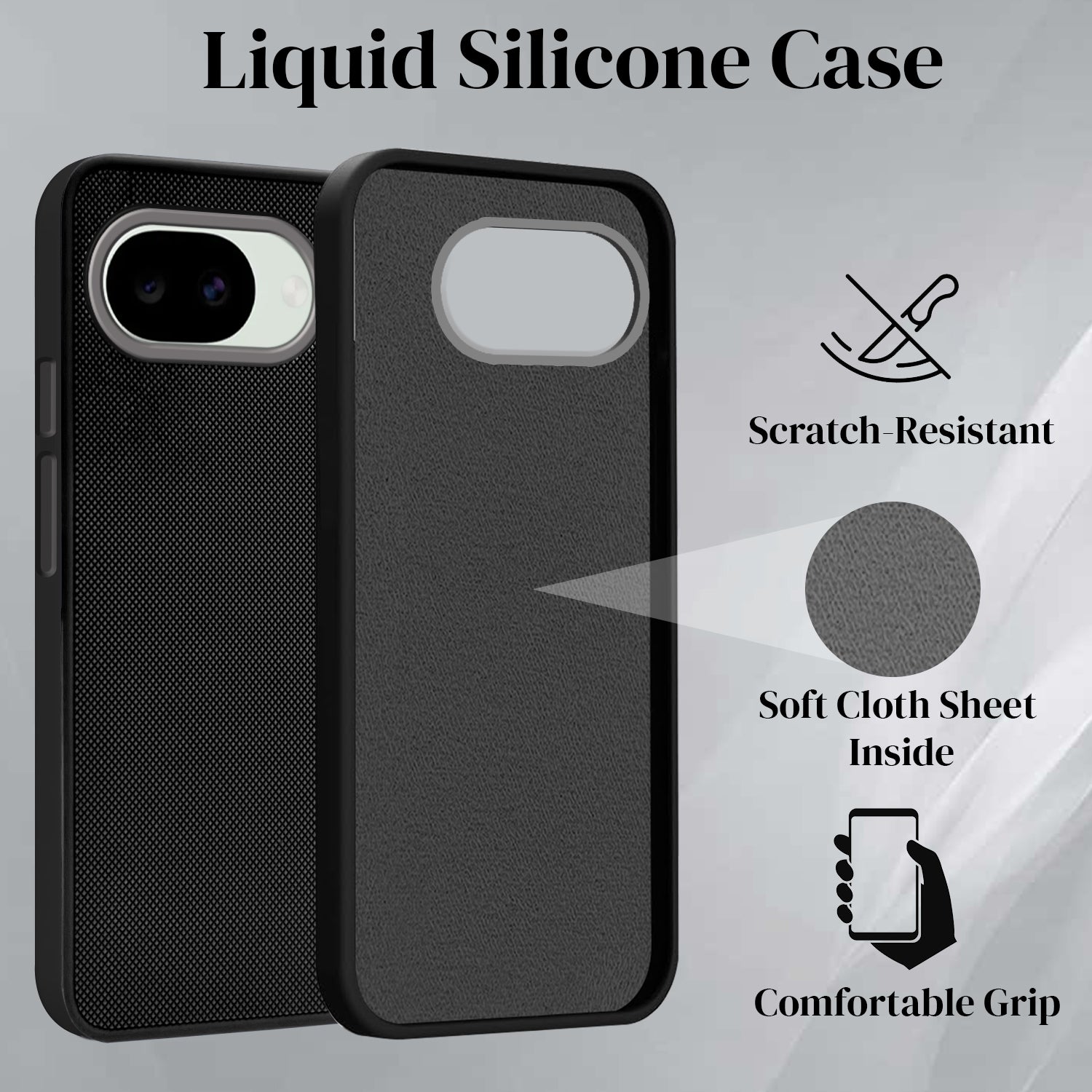 For Google Pixel 10a Back Cover Case Rubberised (Textured Grip Design | Camera Protection | Slim and Light Weight | Soft Touch and Feel)