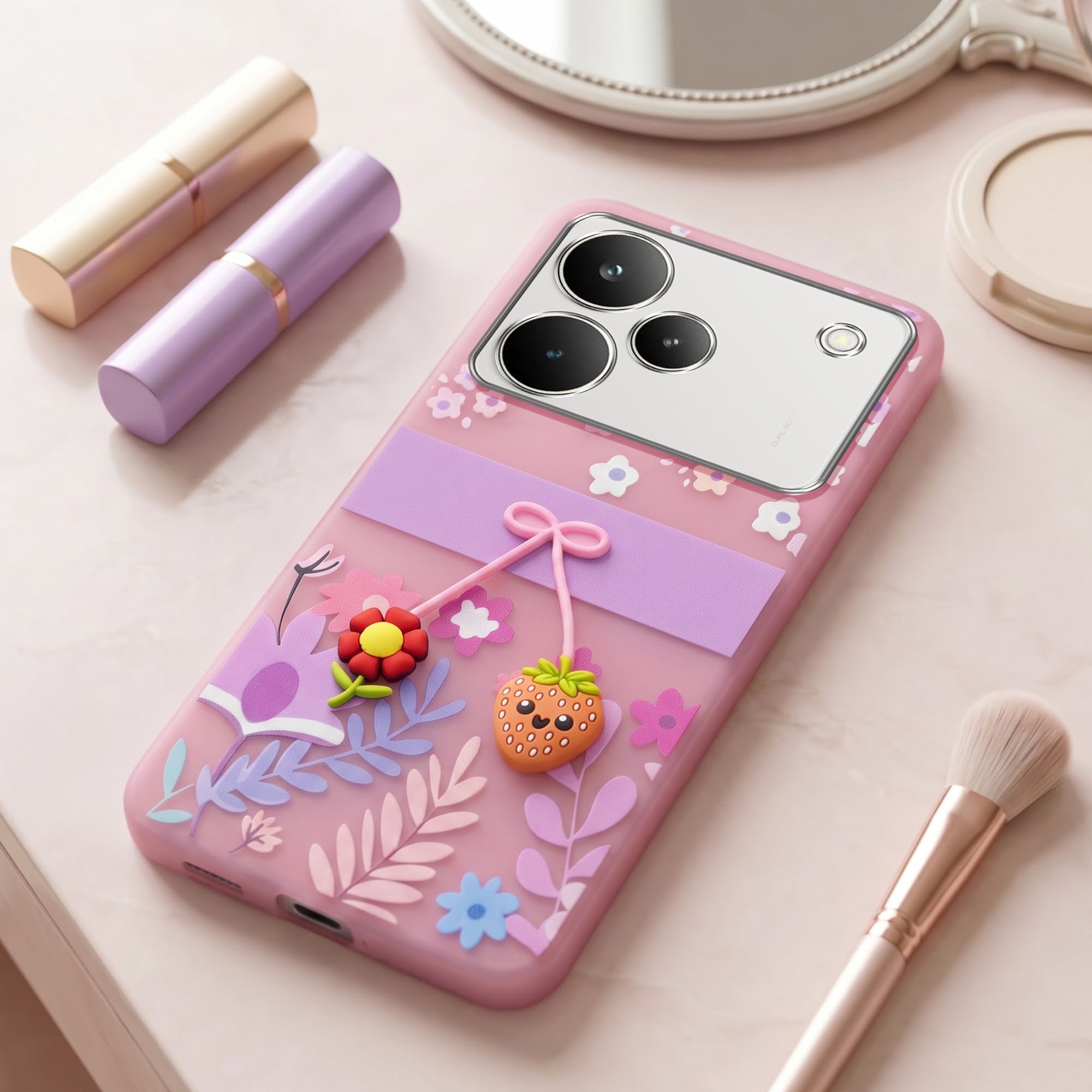 For Realme P4 Pro Back Cover Case (3D Cute Cartoons | Hard Back Side Soft | Matte Premium Finish | HD Printing)