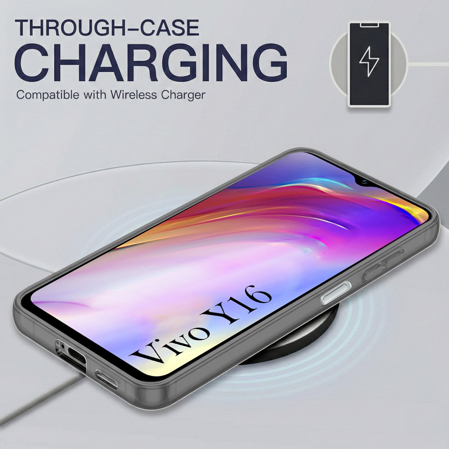 For Vivo Y16 Back Cover Case Silicone (Slim Paper Thin | Camera Protection Bump | Minimalist Professional | Soft Flexible)