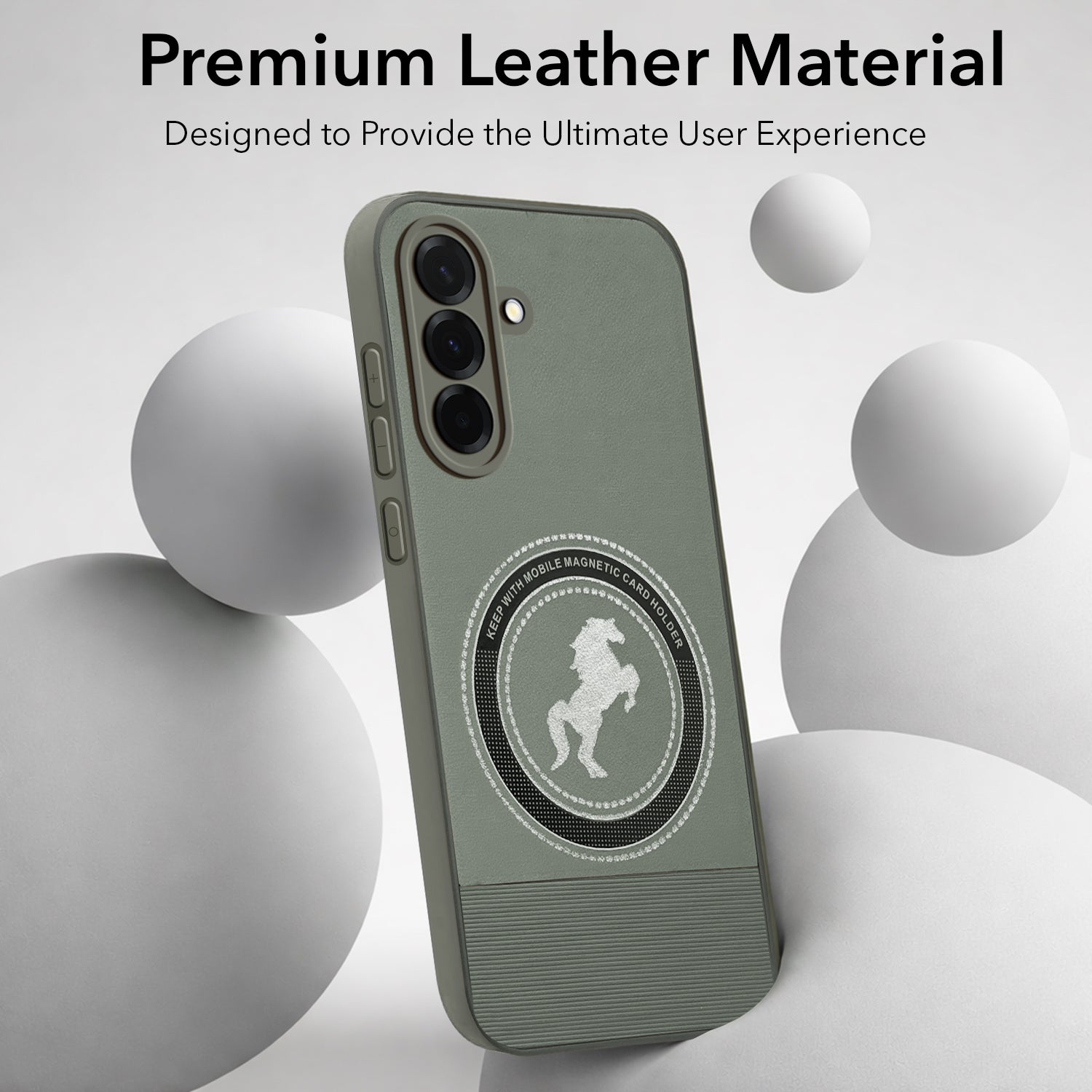 For Samsung Galaxy A36 5G Back Cover Case PU Leather Finish (Professional Minimalist Texture | MagSafe Compatile | Camera Protection | Sleek Sober Formal)