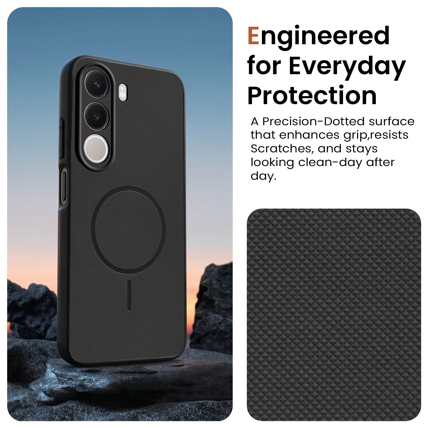 For Realme C100X Back Cover Case PU Leather (Texture Grip Design | Professional Minimalist | Camera Protection | Soft and Flexible)