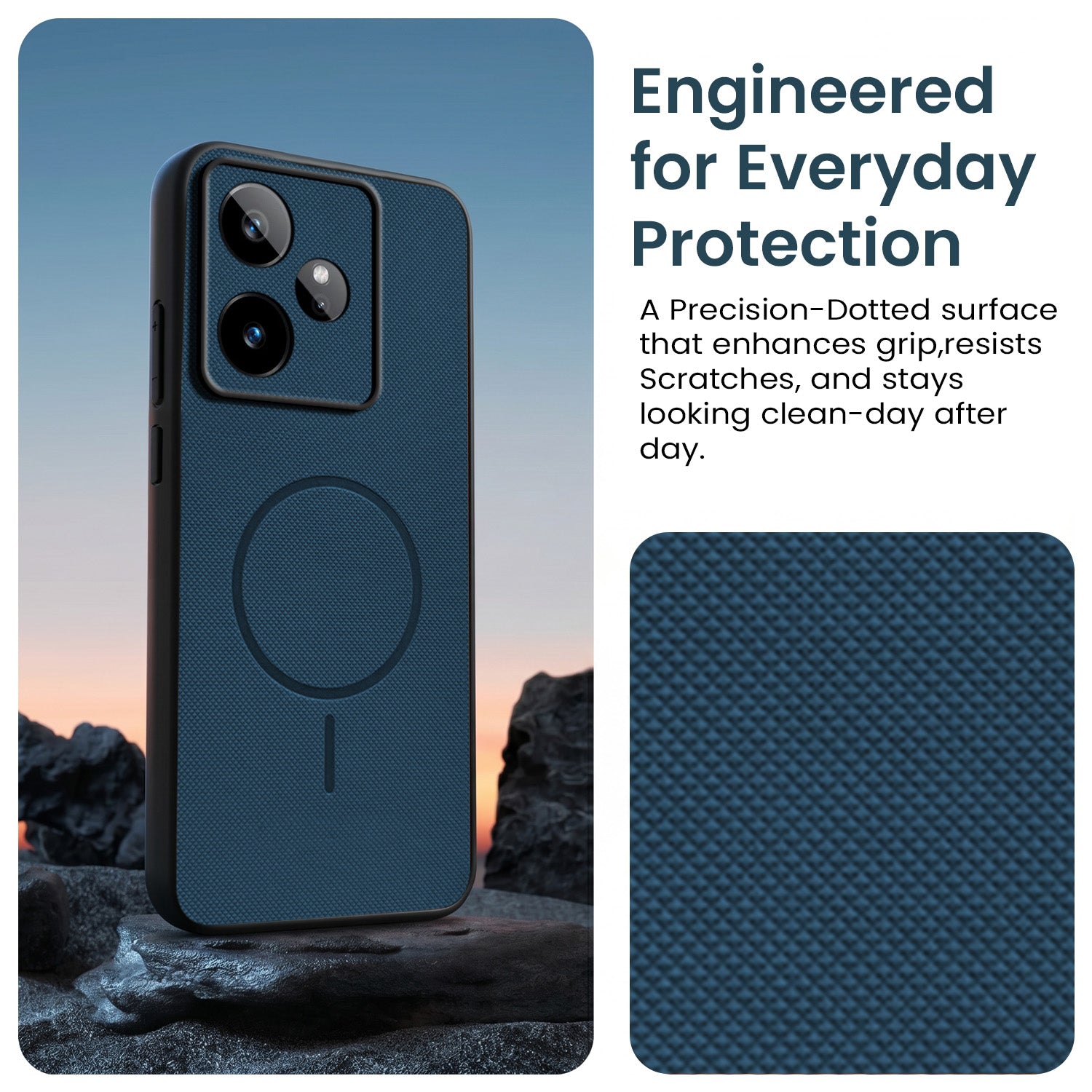 For Realme GT 7 Back Cover Case PU Leather (Texture Grip Design | Professional Minimalist | Camera Protection | Soft and Flexible)