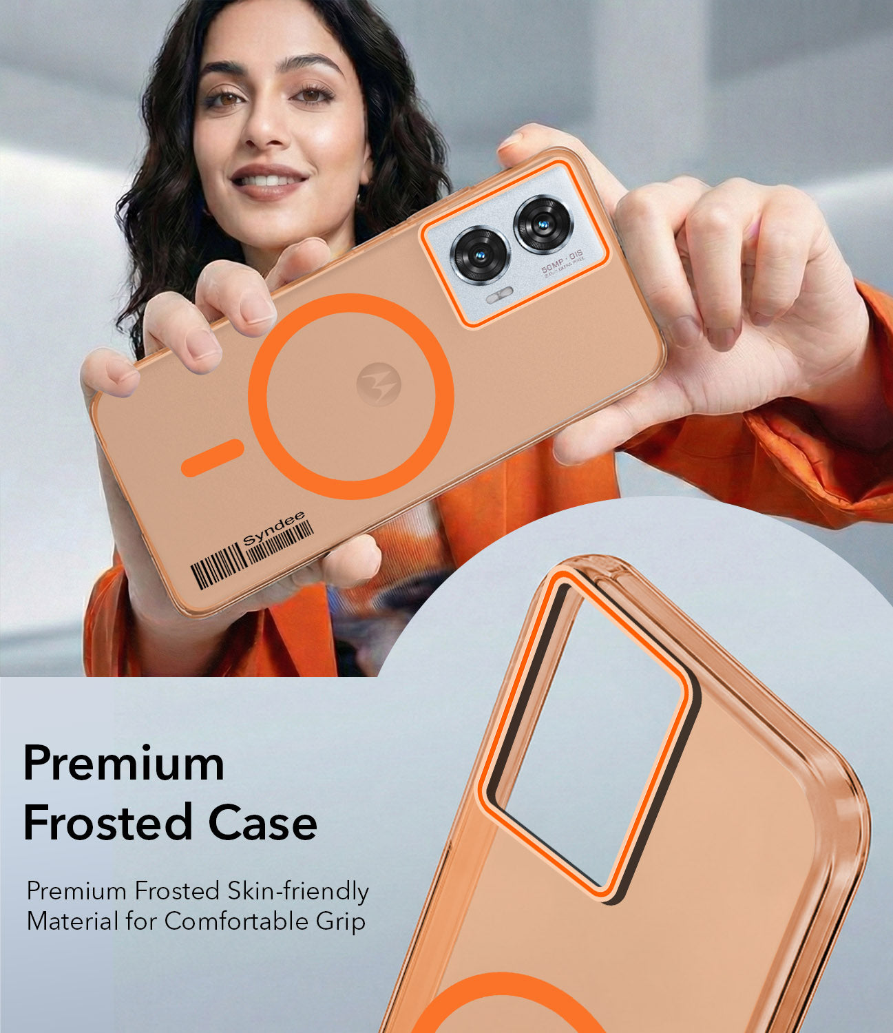 For Motorola Moto Edge 50 Fusion Back Cover Case (Soft Touch | Camera Bump Protection | MagSafe Compatible | Matte Finish)