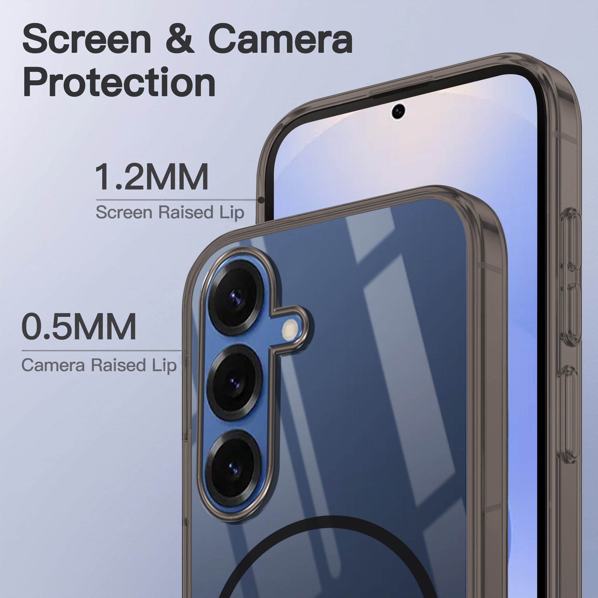 For Samsung Galaxy S25 Back Case Cover Crystal Anti Yellow (Unbreakable PC | MagSafe Wireless Charging Support |Camera Protection Bump)