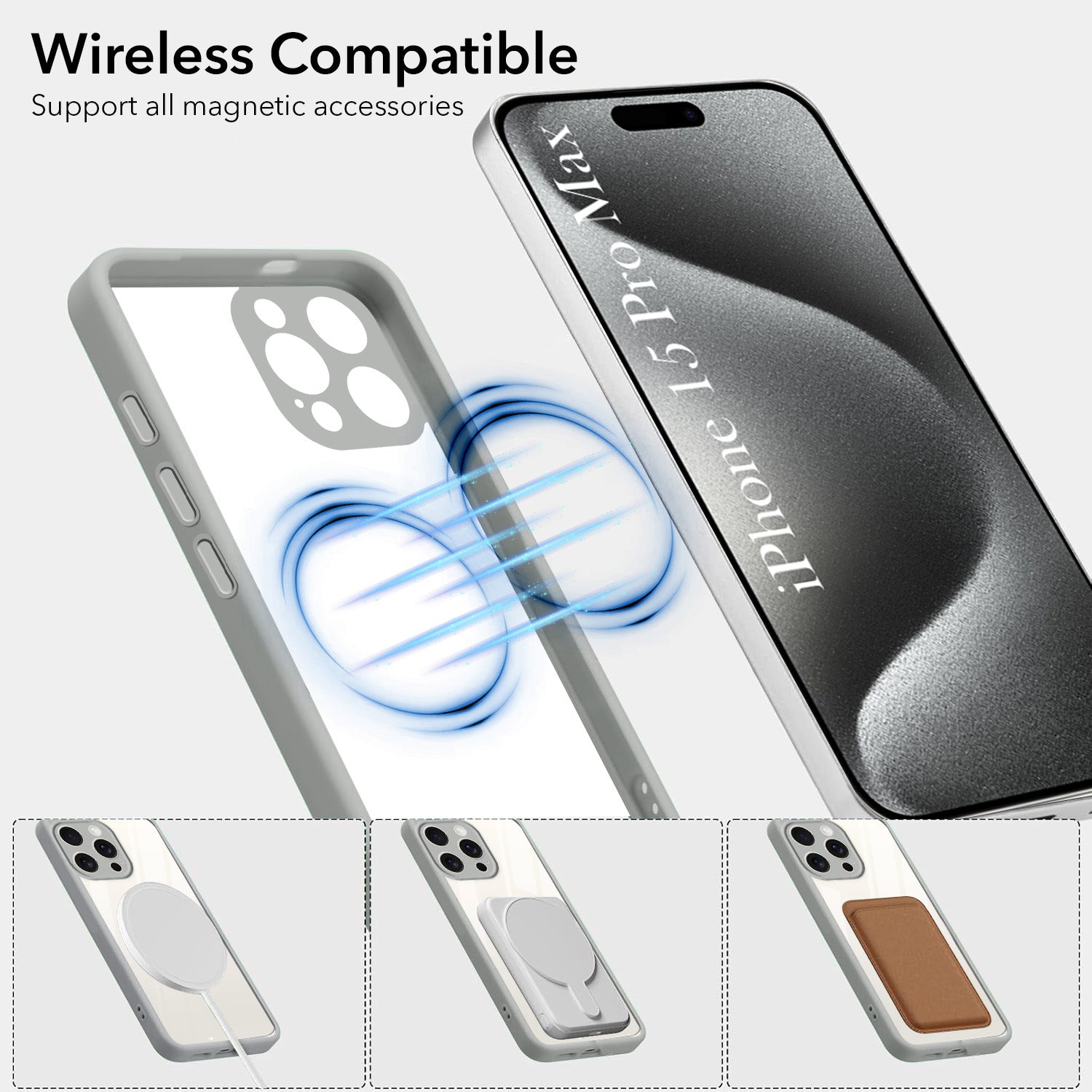 For Apple iPhone 15 Pro Max Back Cover Case Ultra-Hybrid (Lifetime Anti Yellow | Anti Scratch | Crystal Clear Shockproof)