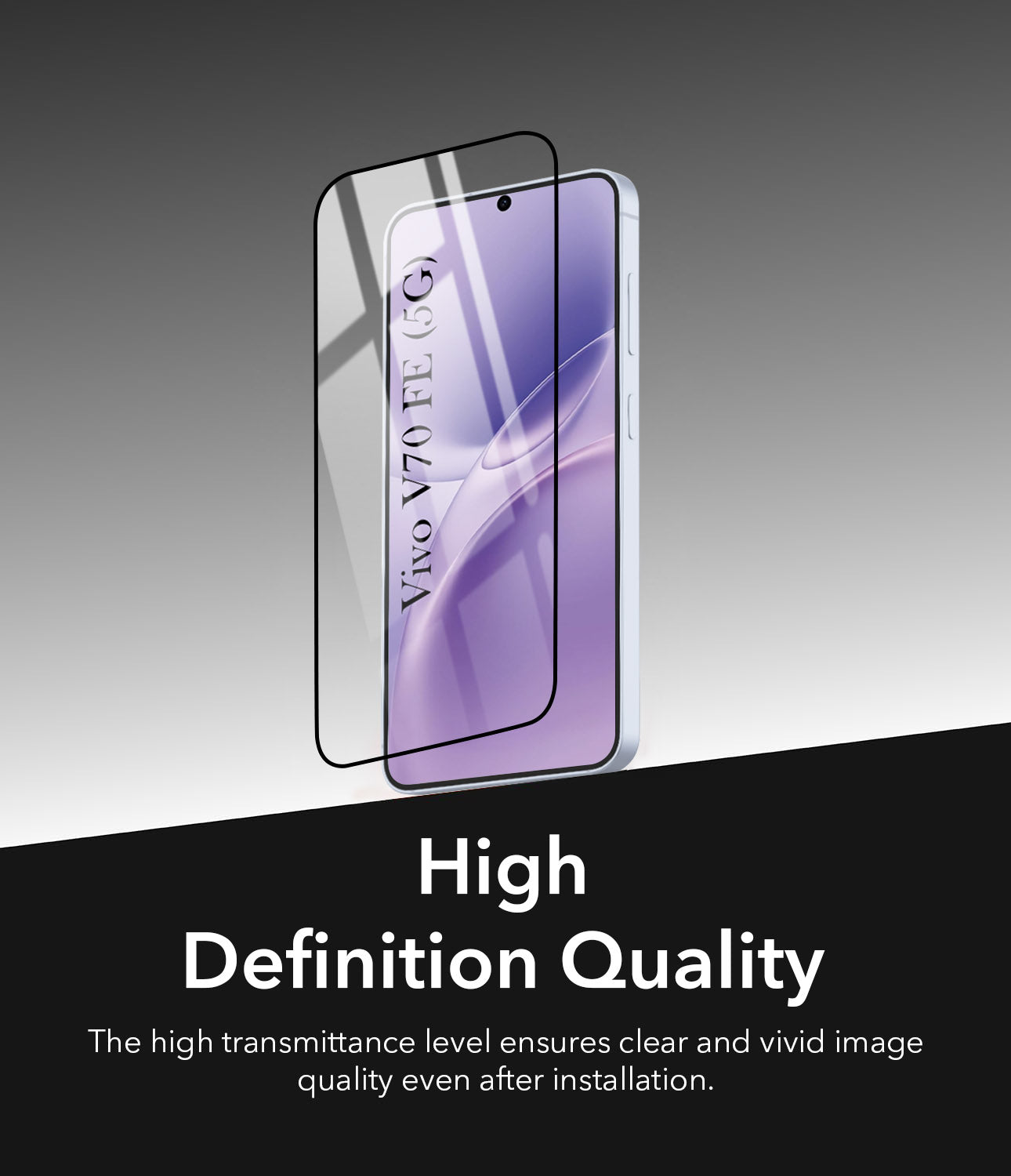 (Pack of 2) Tempered Glass For Vivo V70 FE 5G Military-Grade Gorilla Screen Protector With Installation Kit | Shatterproof, Full Coverage, HD Clear, Scratch Resistant