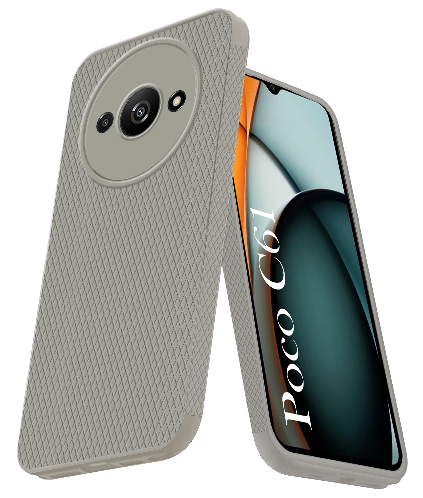 For Xiaomi Poco C61 Back Cover Case (Liquid Silicone | Side Grip | Camera Protection)