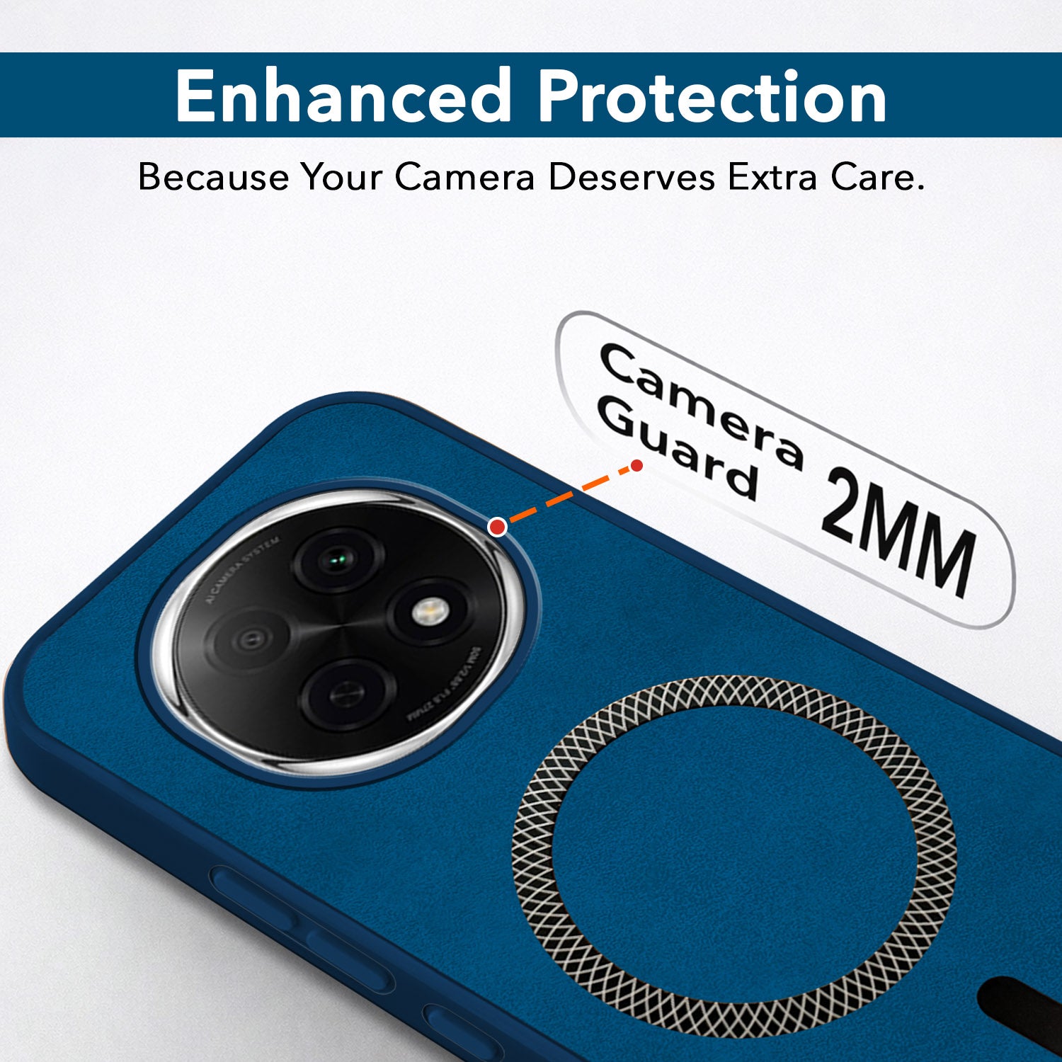 For Oppo F29 Pro Back Cover Case Leather Finish (MagSafe Compatible Wireless Charging | Soft Touch | Camera Bump Protection)