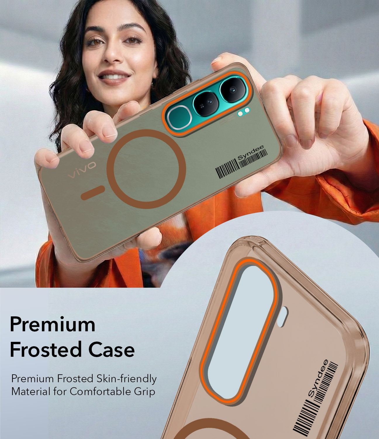 For Vivo Y300 Back Cover Case (Soft Touch | Camera Bump Protection | MagSafe Compatible | Matte Finish)