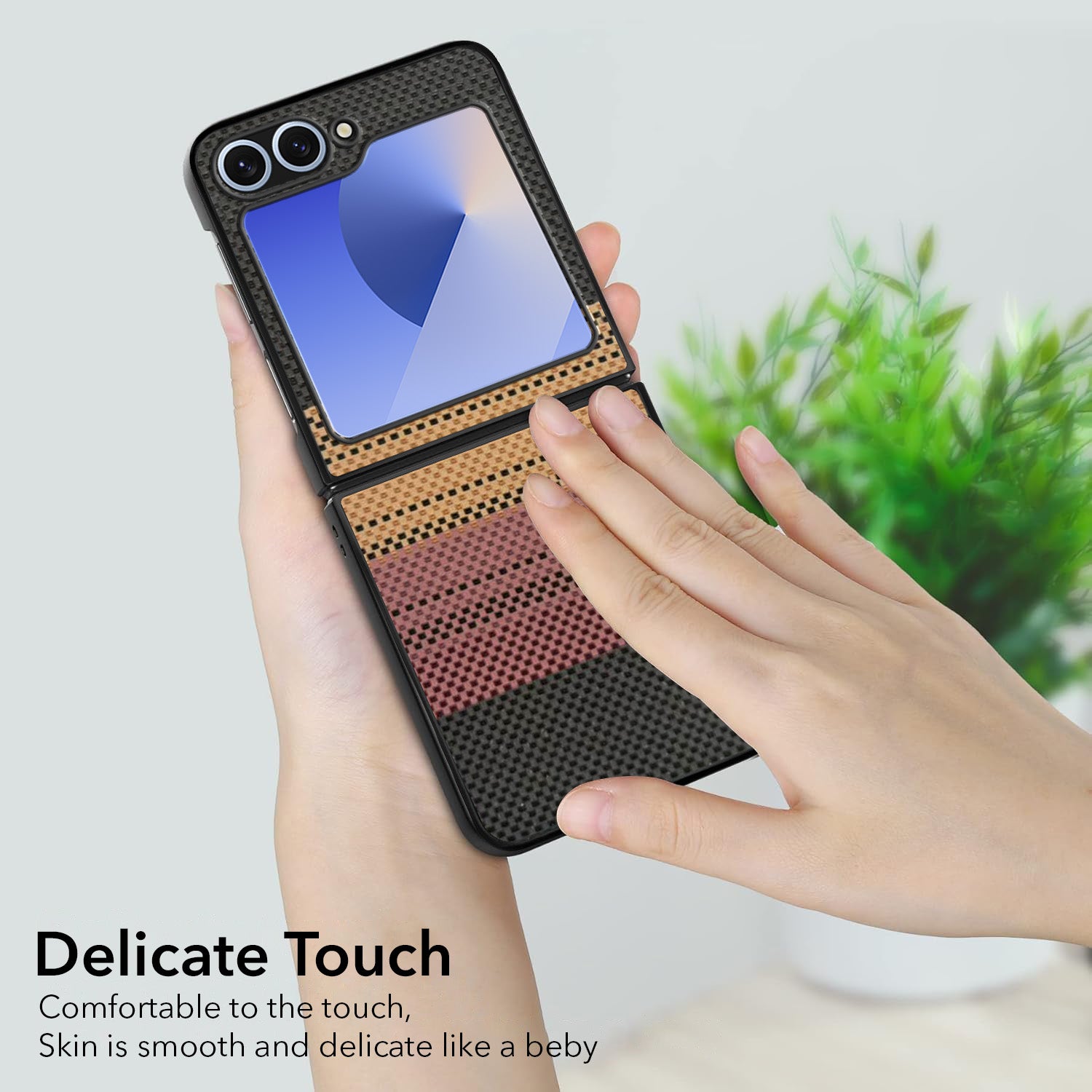 For Samsung Galaxy Z Flip 6 5G | Samsung Galaxy Z Flip 7 FE Back Flip Case Cover (Craft Printed Design | Hybrid Texture | Inside Microfiber Cloth)