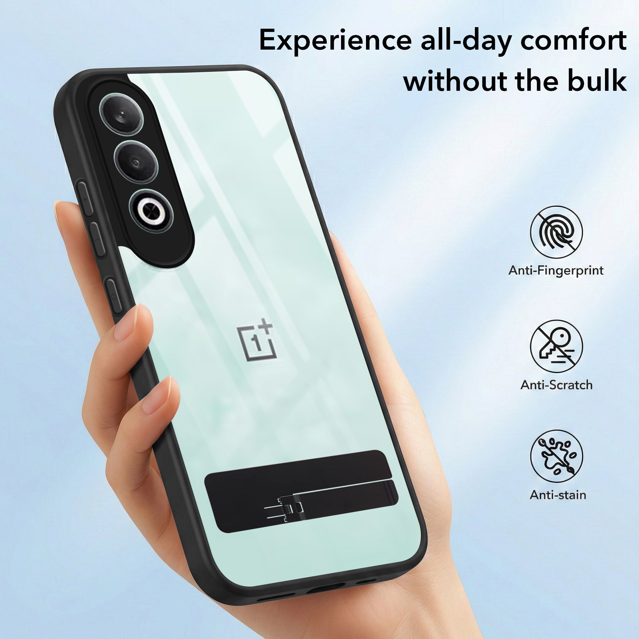 For Oneplus Nord CE 4 Back Cover Case (Built-in Stand | Lifetime Anti Yellow | Kickstand Shockproof | Camera Protection | MagSafe Compatible)