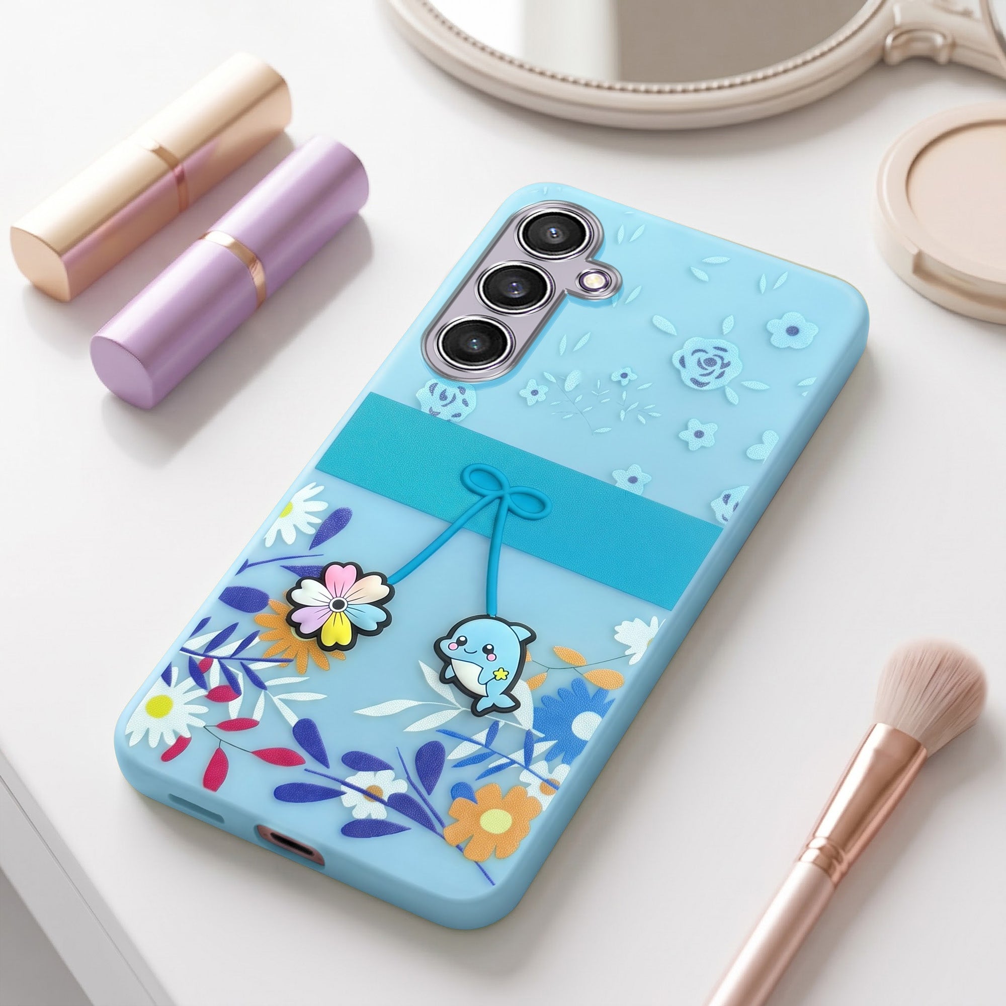 For Samsung Galaxy S23 FE 5G Back Cover Case (3D Cute Cartoons | Hard Back Side Soft | Matte Premium Finish | HD Printing)