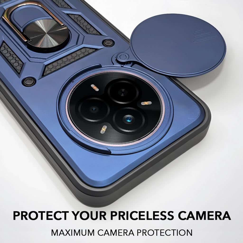 For Realme 14 Pro Back Cover Case (Hybrid Dual Armor Polycarbonate)