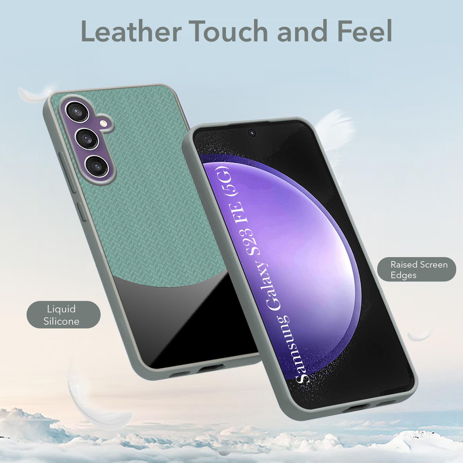 For Samsung Galaxy S23 FE 5G Back Cover Case (Elegant PU Leather Finish | Premium Minimalist Professional | Camera Protection Bump)