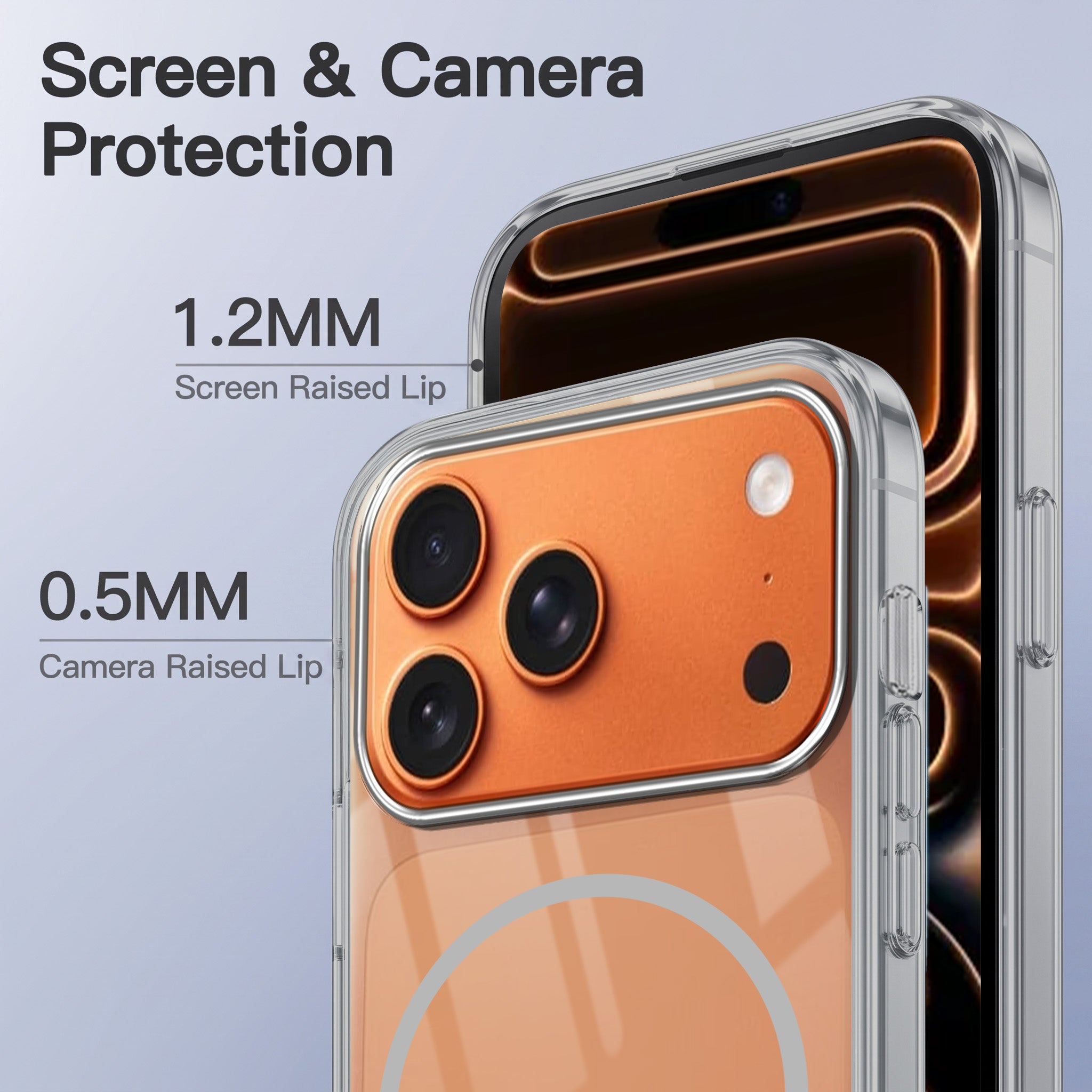 For Apple iPhone 17 Pro Max Back Case Cover Crystal Anti Yellow (Unbreakable PC | MagSafe Wireless Charging Support |Camera Protection Bump)