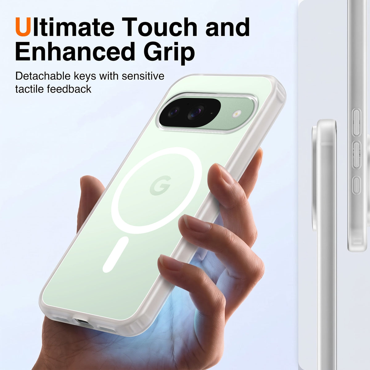 For Google Pixel 9 Matte Finish Back Case Cover (MagSafe Compatible | Translucent Soft Touch | Slim and Unbreakable)