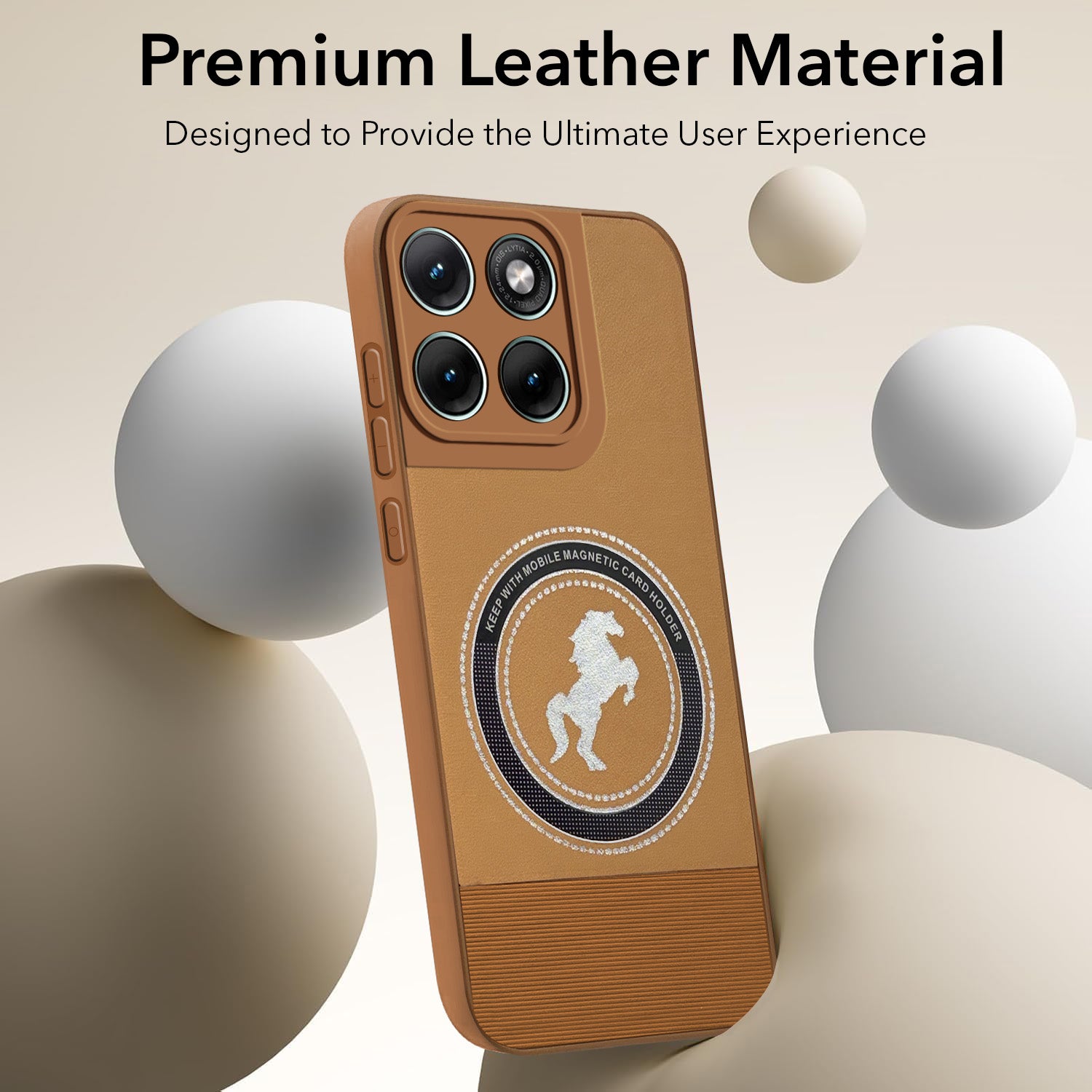 For Motorola Moto Edge 70 Fusion Back Cover Case PU Leather Finish (Professional Minimalist Texture | MagSafe Compatile | Camera Protection | Sleek Sober Formal)