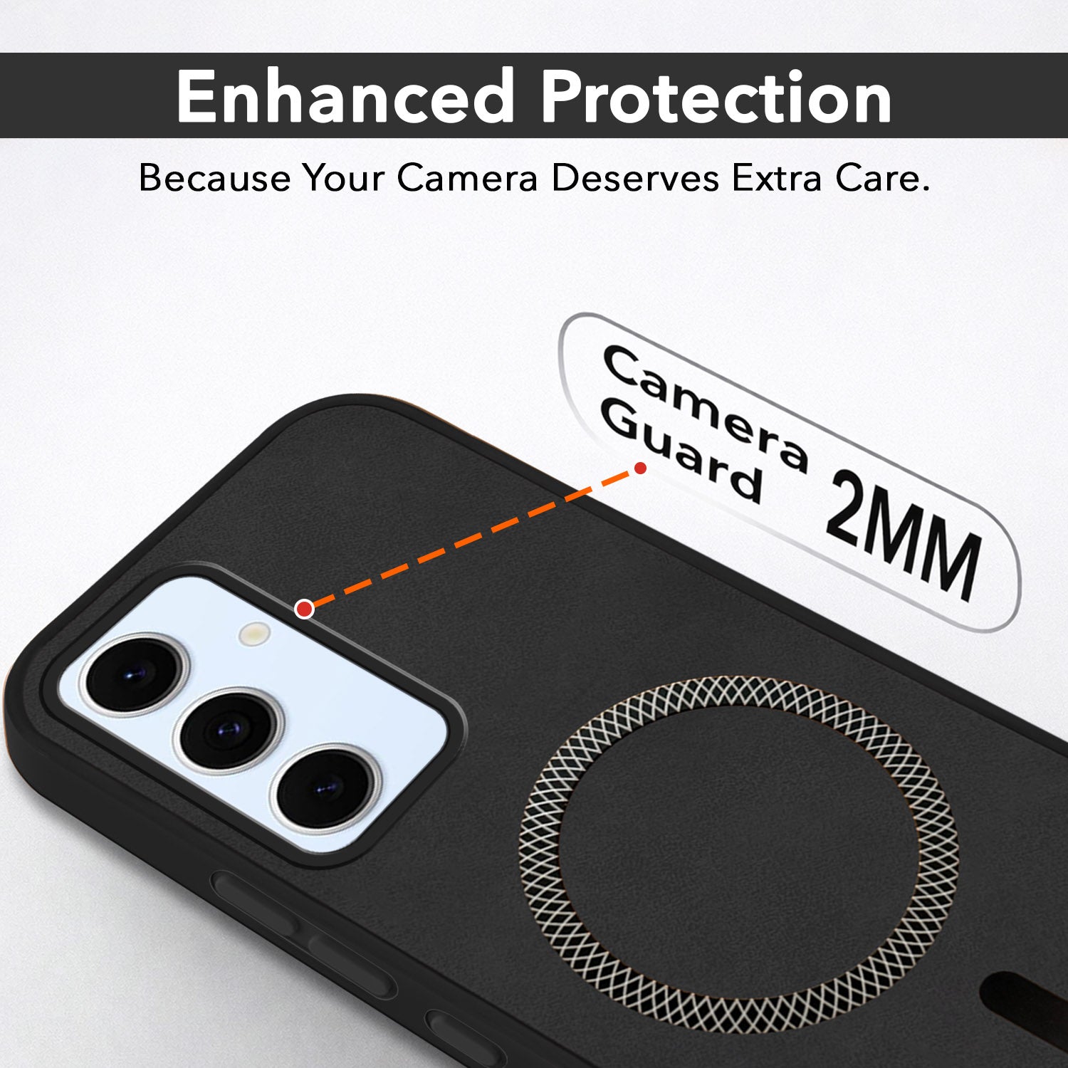 For Samsung Galaxy S24 FE Back Cover Case Leather Finish (MagSafe Compatible Wireless Charging | Soft Touch | Camera Bump Protection)